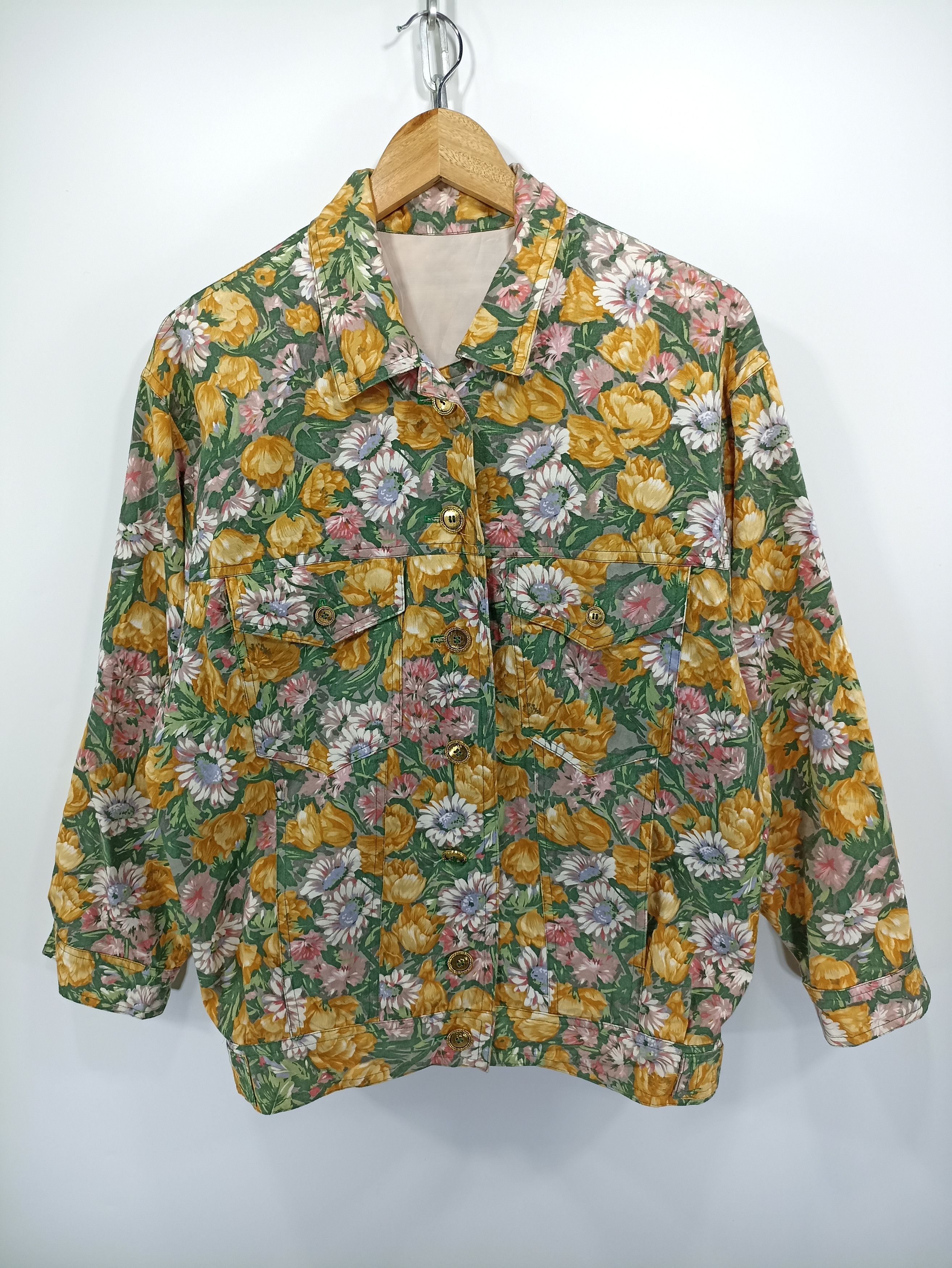 Japanese Brand × Vintage No Brand Trucker Floral Jacket Size US M / EU 48-50 / 2 - 1 Thumbnail
