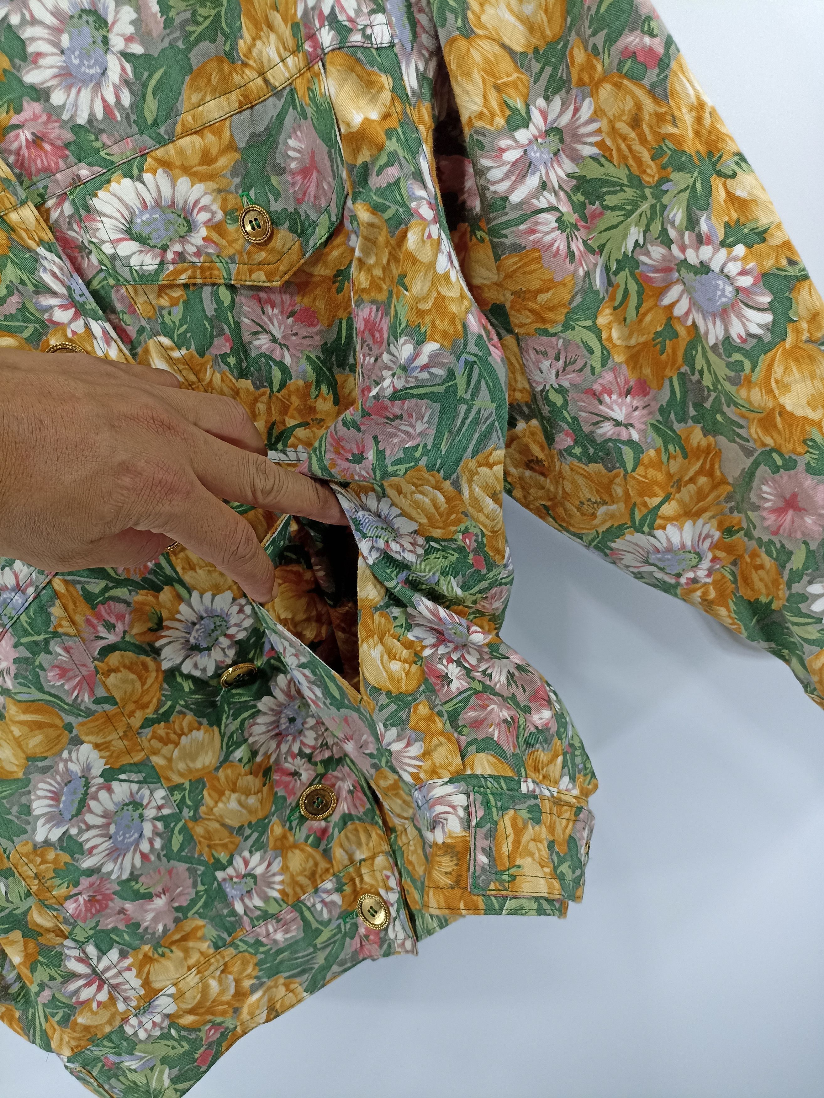 Japanese Brand × Vintage No Brand Trucker Floral Jacket Size US M / EU 48-50 / 2 - 2 Thumbnail