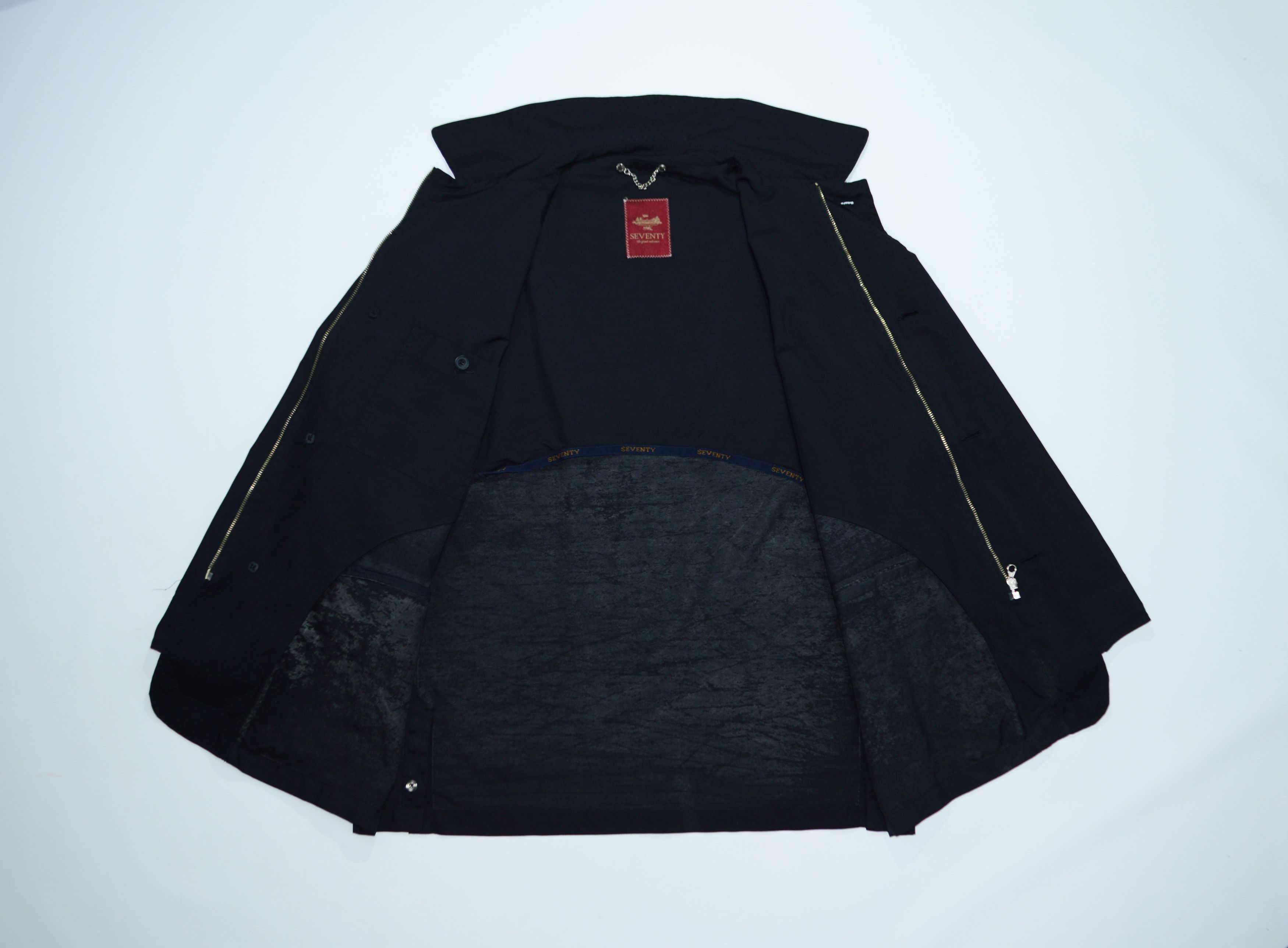 Other Seventy Black Polyurethane Windbreaker Jacket Size L Size US L / EU 52-54 / 3 - 7 Thumbnail
