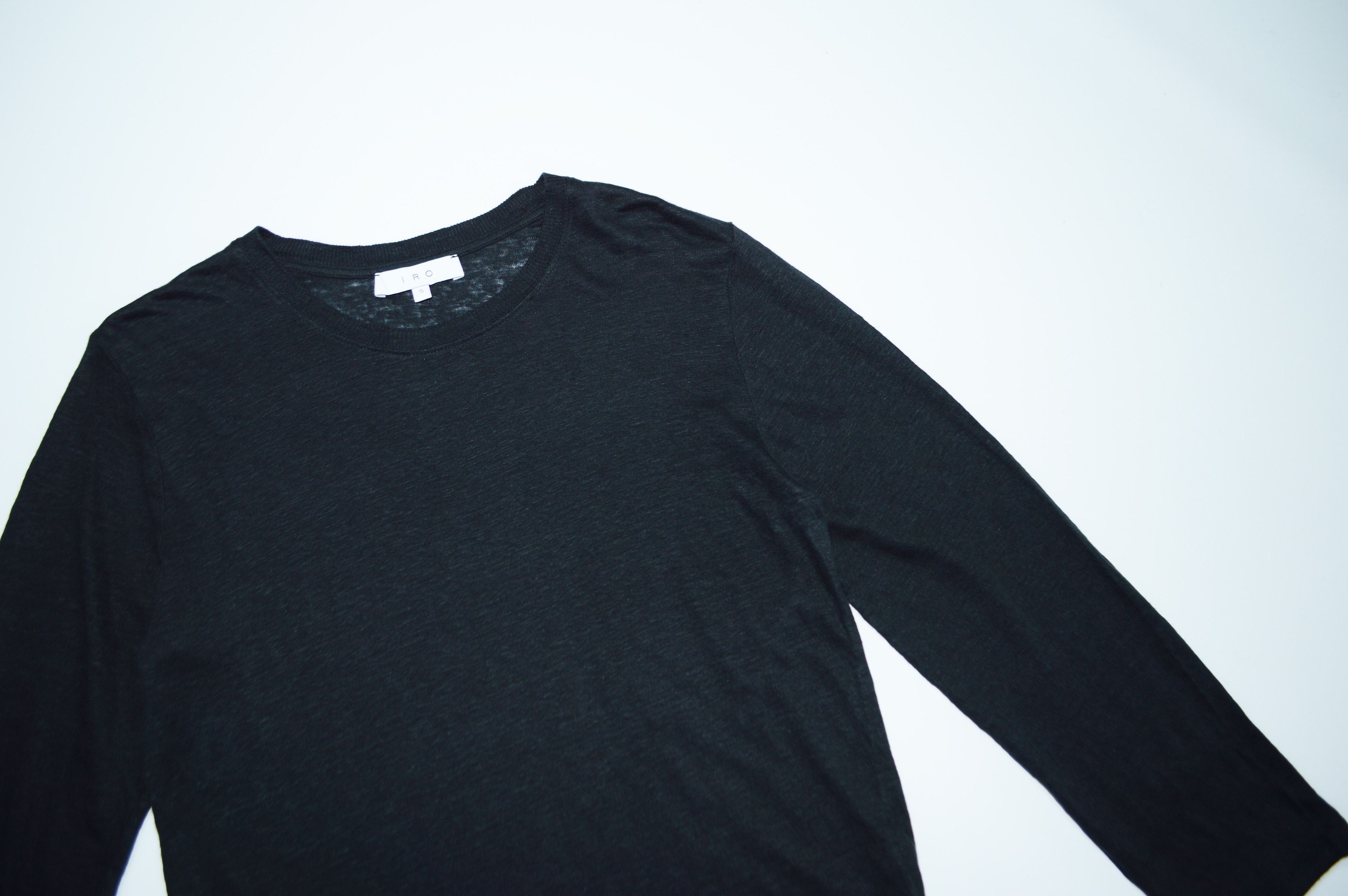Iro IRO Black Long Sleeve Linen Top Size S Size S / US 4 / IT 40 - 2 Thumbnail