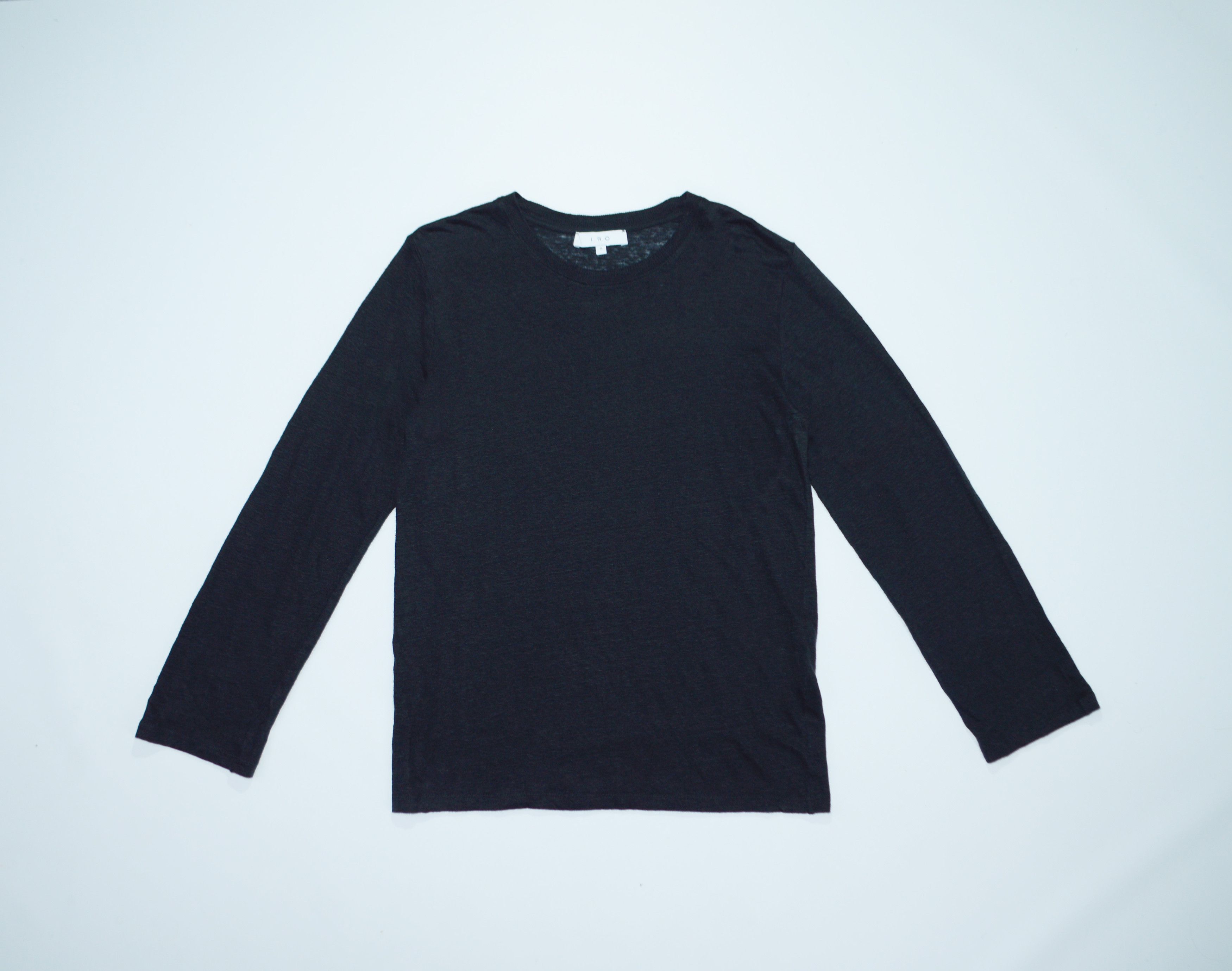 Iro IRO Black Long Sleeve Linen Top Size S Size S / US 4 / IT 40 - 1 Thumbnail