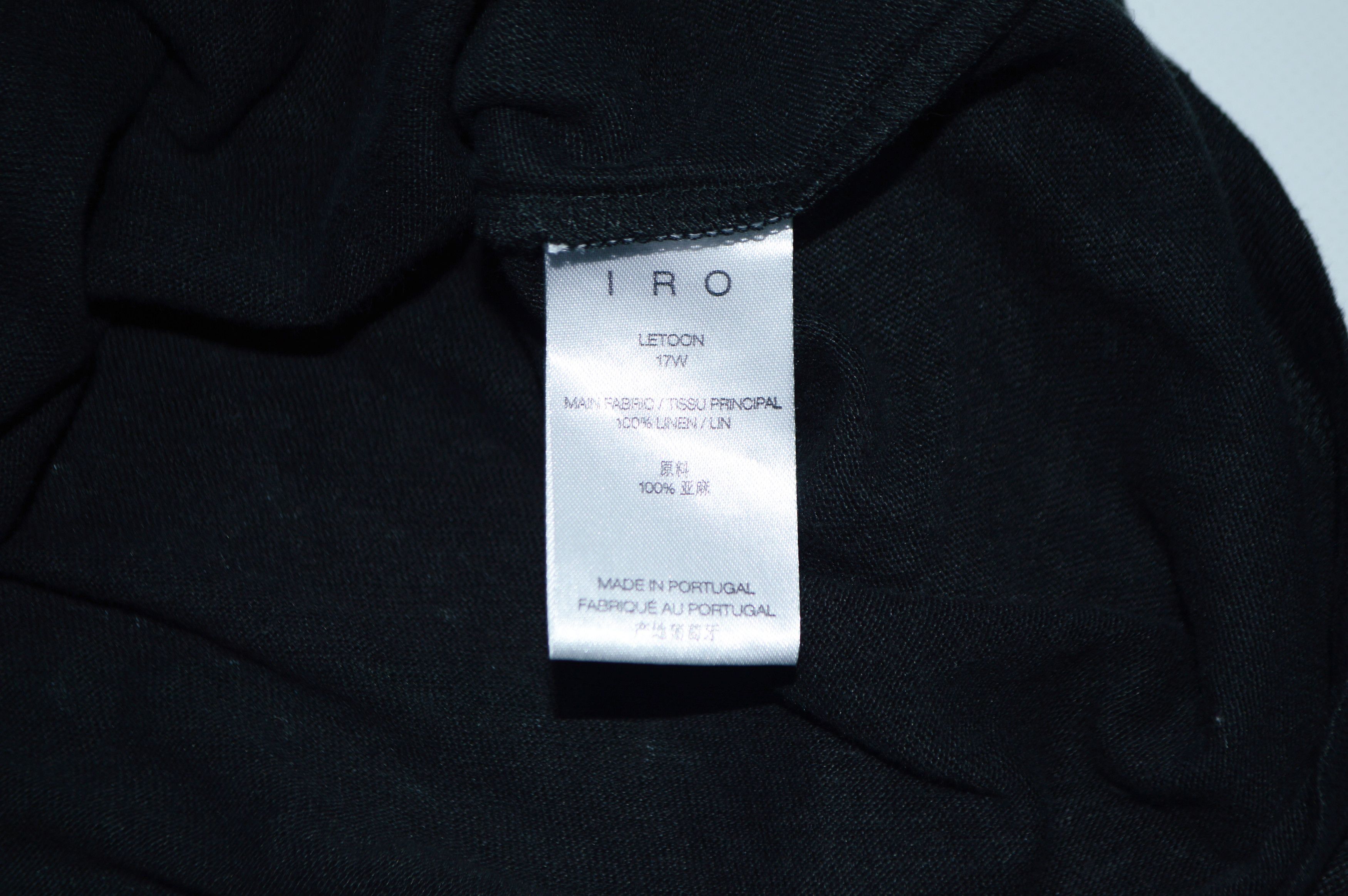 Iro IRO Black Long Sleeve Linen Top Size S Size S / US 4 / IT 40 - 6 Thumbnail