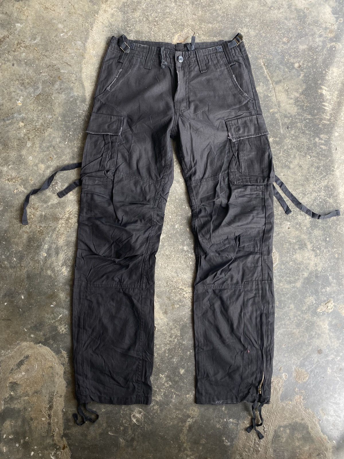 image of Seditionaries Jungle Storm Bondage Cargo Pants in Black, Men's (Size 31)