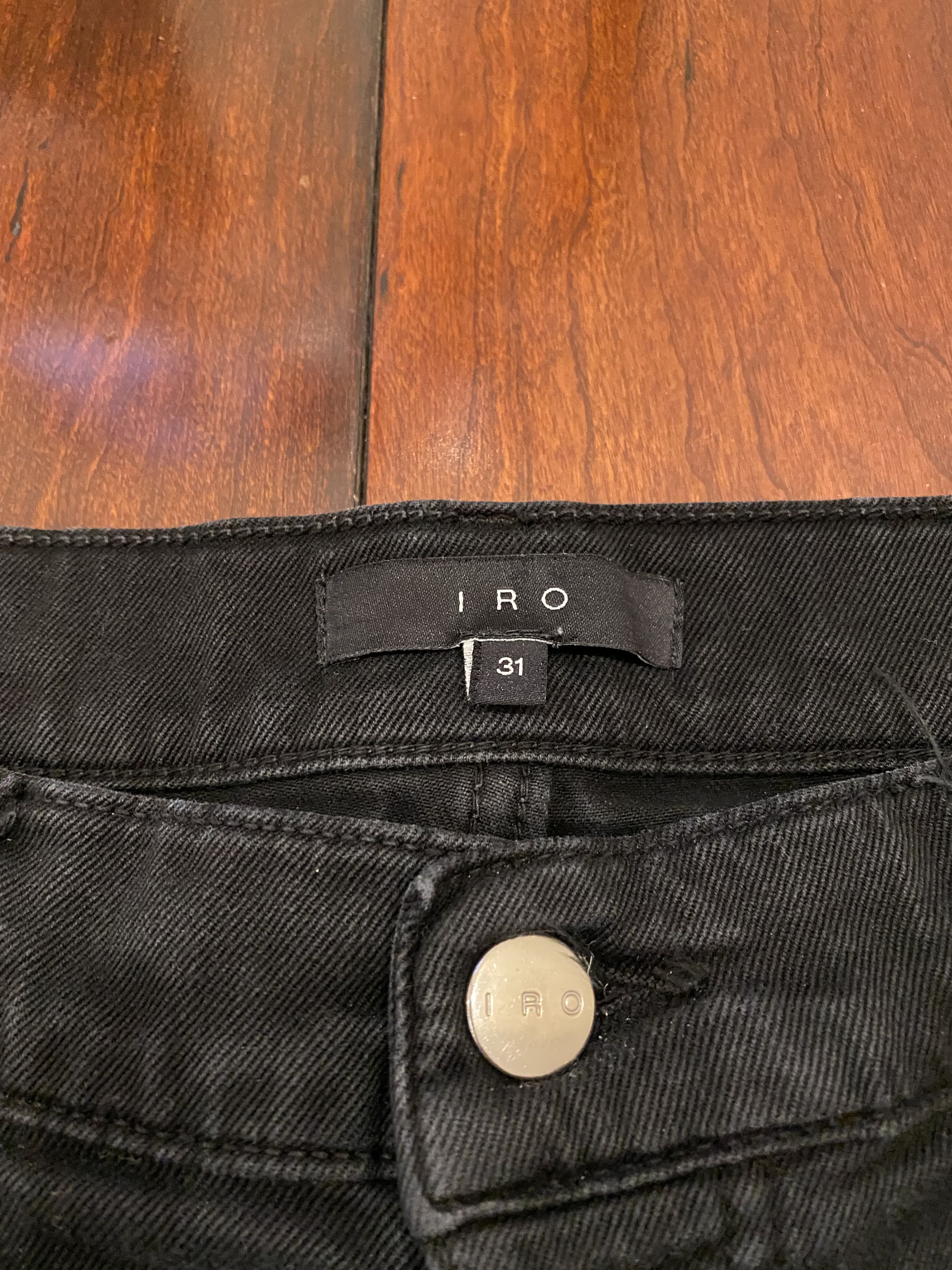 Iro Faded Black Jeans w/ Raw Hem Size US 31 - 2 Thumbnail