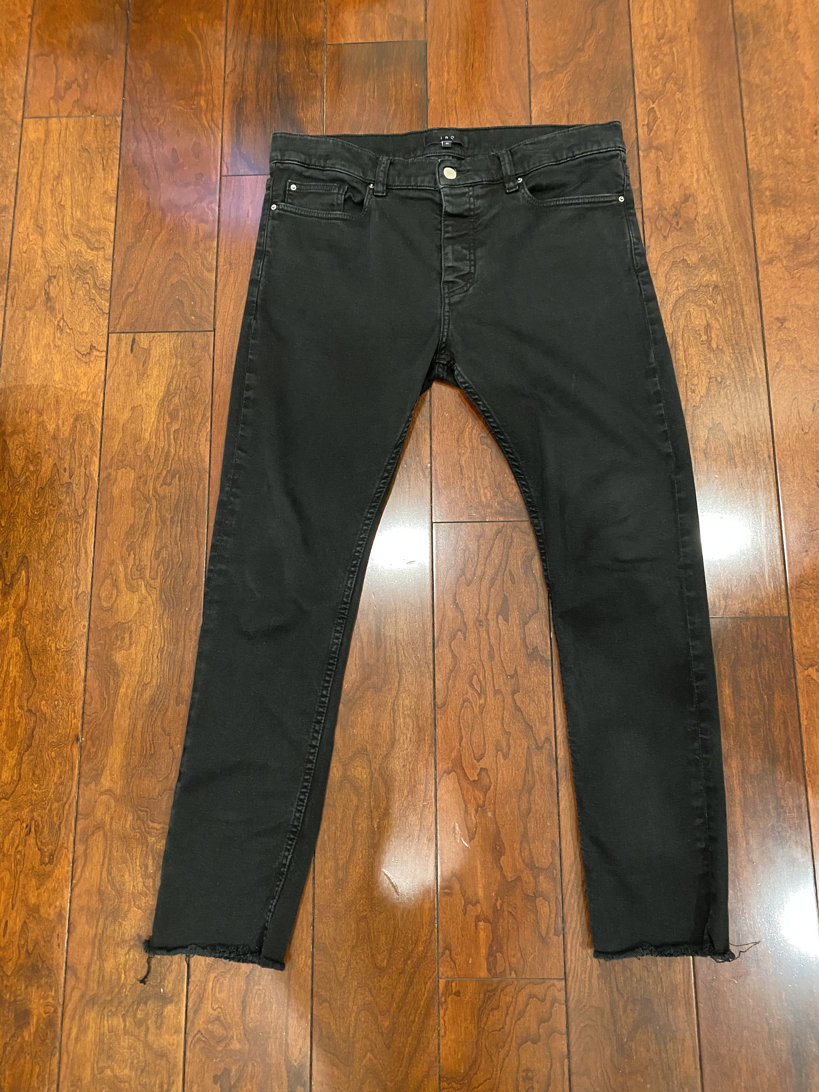 Iro Faded Black Jeans w/ Raw Hem Size US 31 - 1 Thumbnail