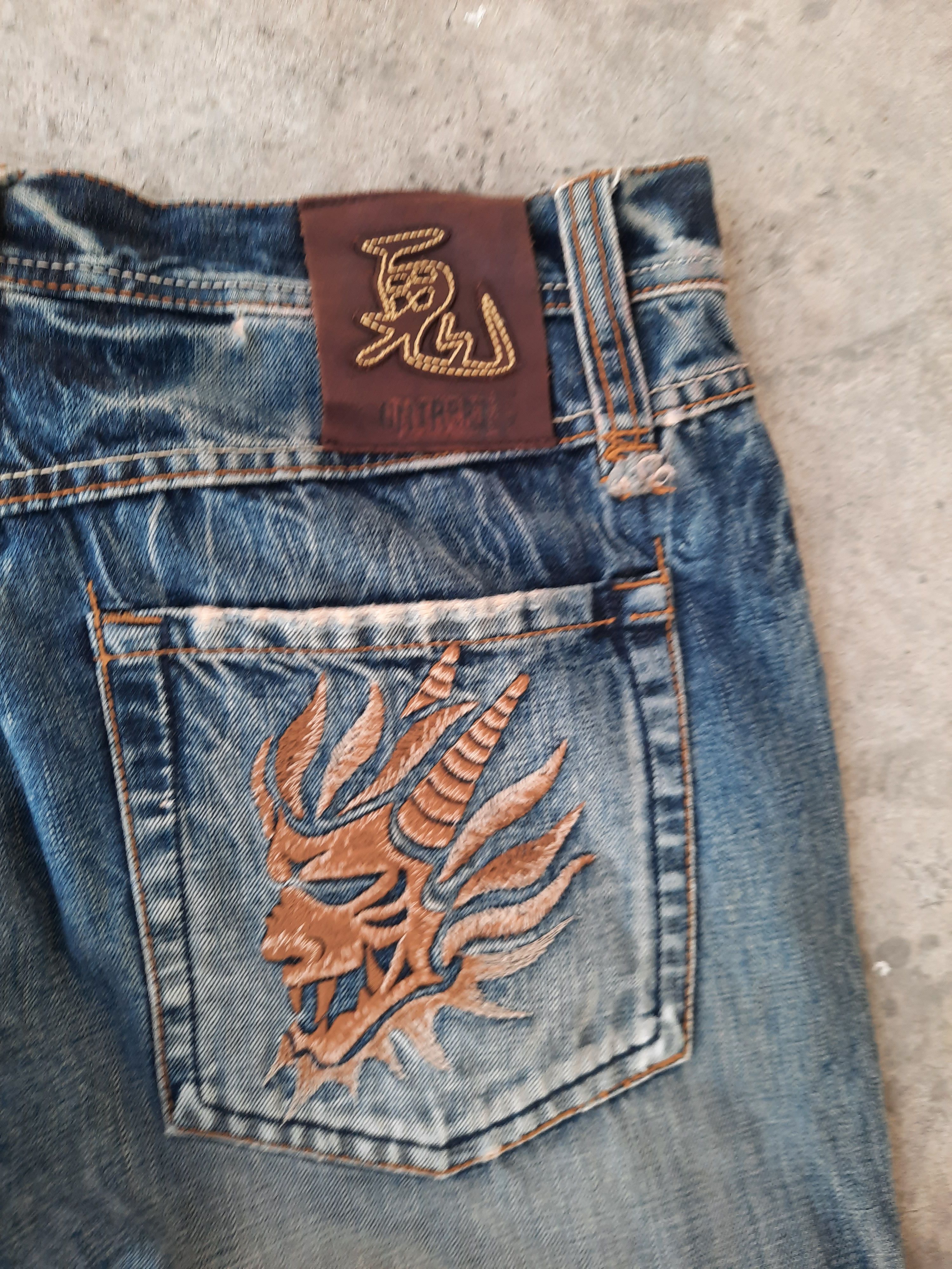 Japanese Brand Japanese Brand Oniarai Embroidery Devil Distressed Size US 34 / EU 50 - 5 Thumbnail