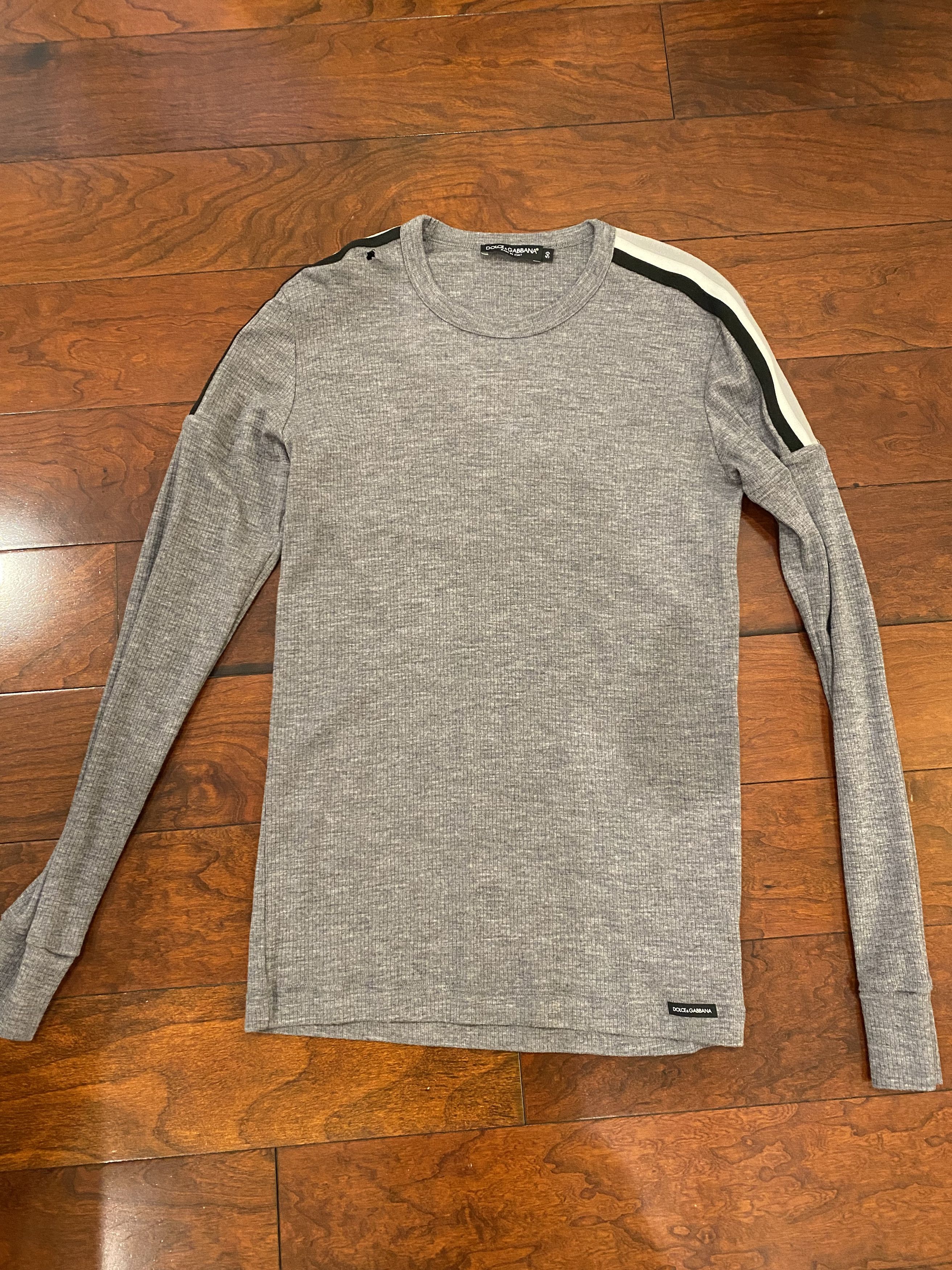 Dolce & Gabbana Ribbed L/S Crew Size US M / EU 48-50 / 2 - 1 Thumbnail