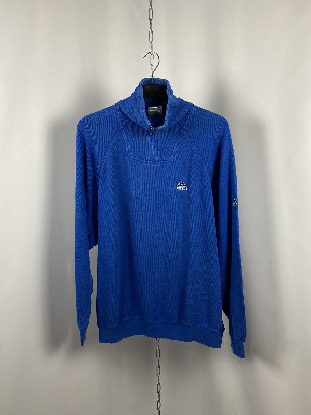 Adidas Adidas sweatshirt vintage blue zip 1/3 size L Size US L / EU 52-54 / 3 - 1 Thumbnail