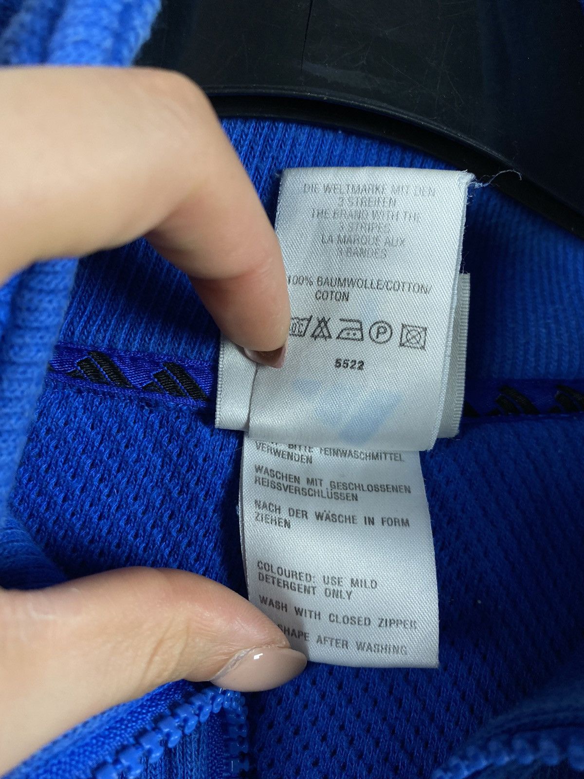 Adidas Adidas sweatshirt vintage blue zip 1/3 size L Size US L / EU 52-54 / 3 - 5 Thumbnail