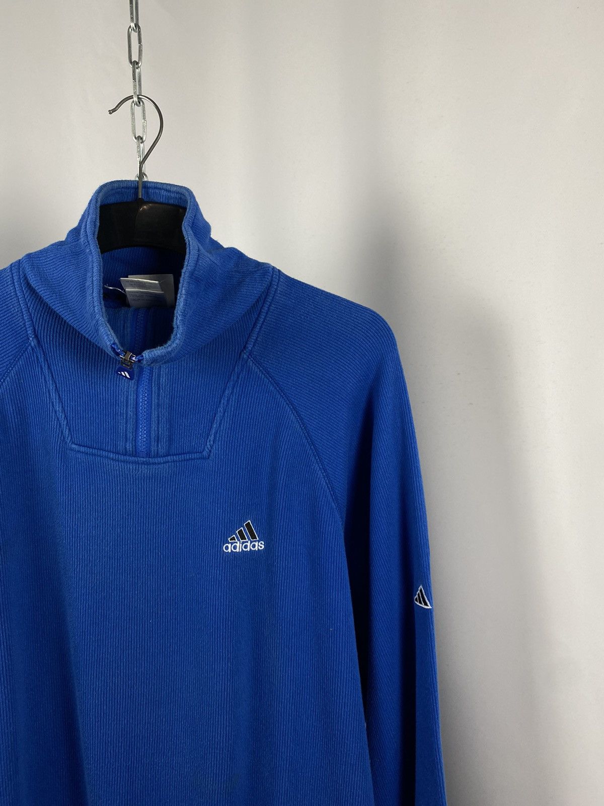 Adidas Adidas sweatshirt vintage blue zip 1/3 size L Size US L / EU 52-54 / 3 - 2 Thumbnail