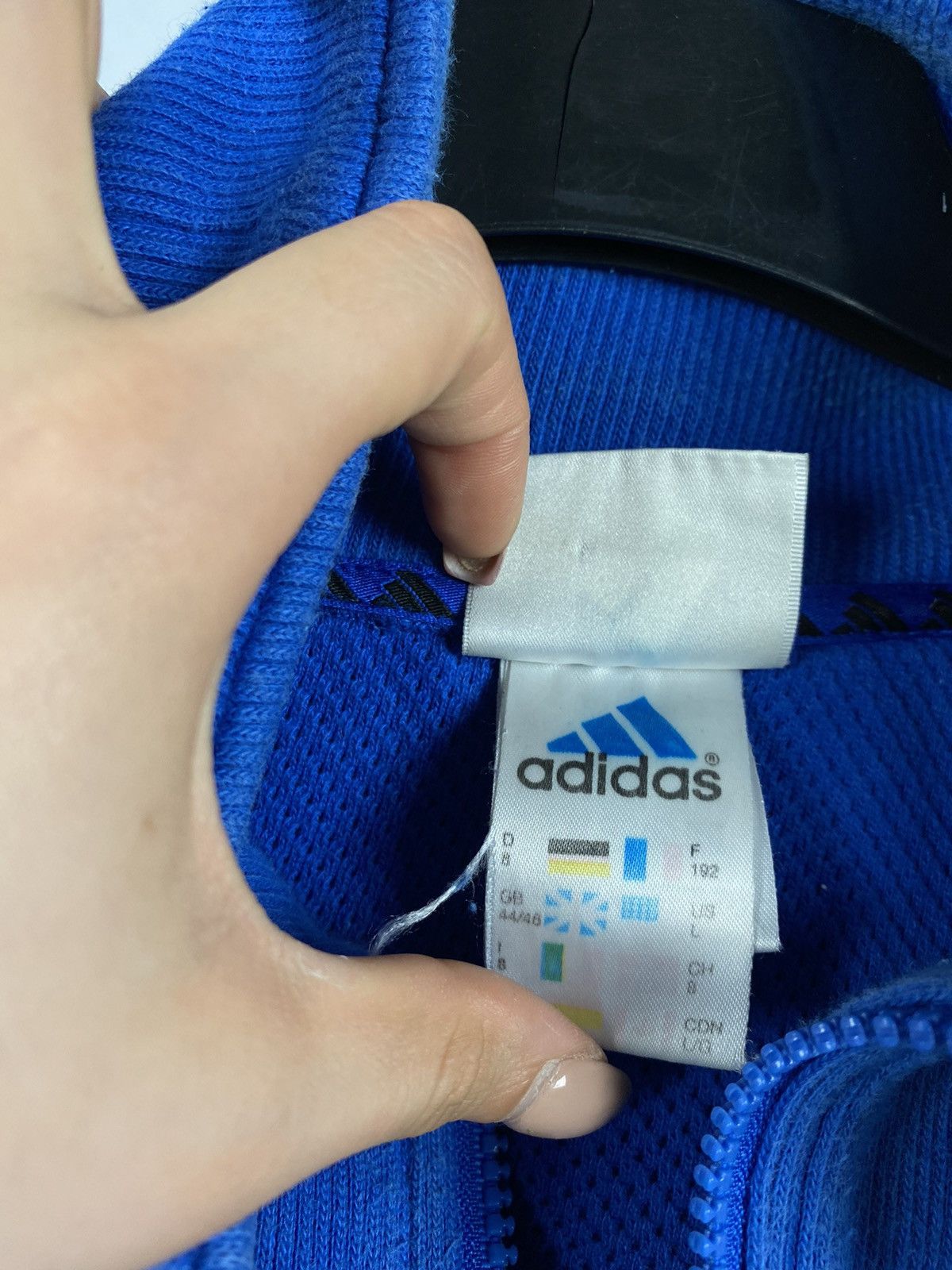 Adidas Adidas sweatshirt vintage blue zip 1/3 size L Size US L / EU 52-54 / 3 - 4 Thumbnail