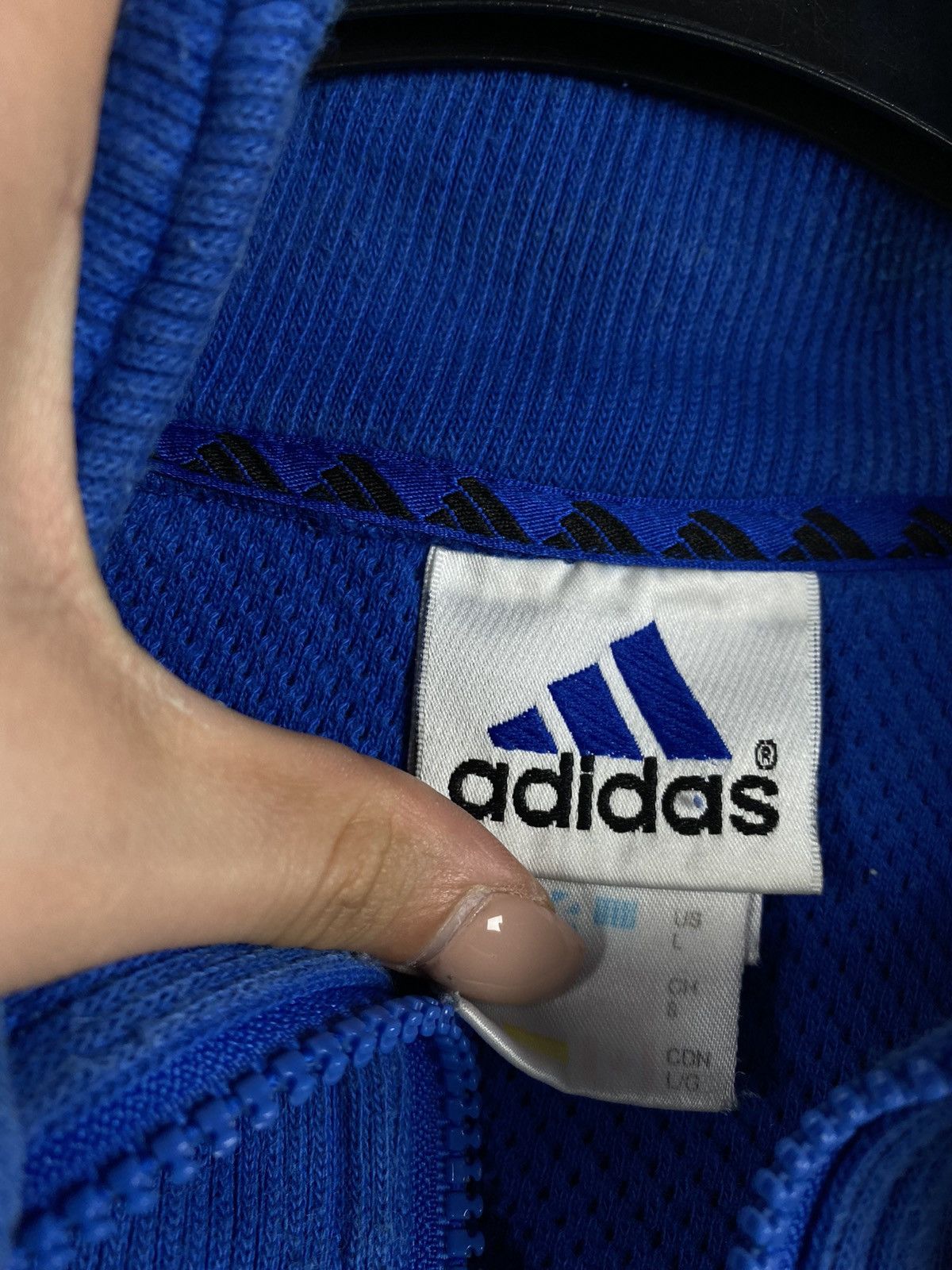 Adidas Adidas sweatshirt vintage blue zip 1/3 size L Size US L / EU 52-54 / 3 - 3 Thumbnail