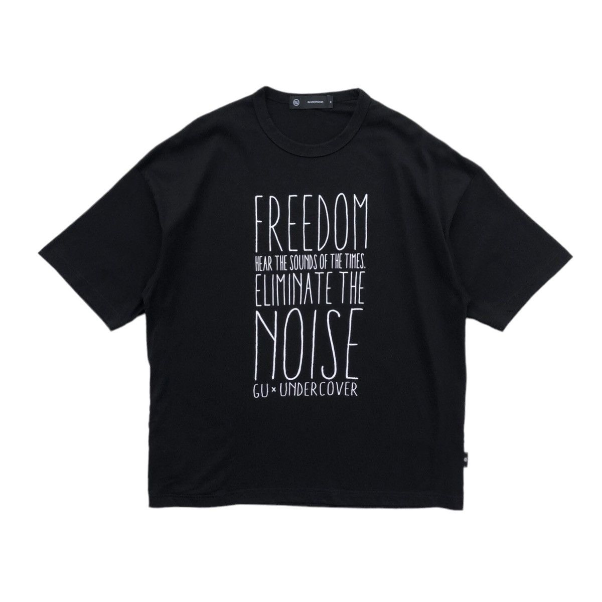 image of Gu X Undercover Collaboration Oversized Tee in Black, Men's (Size Medium)