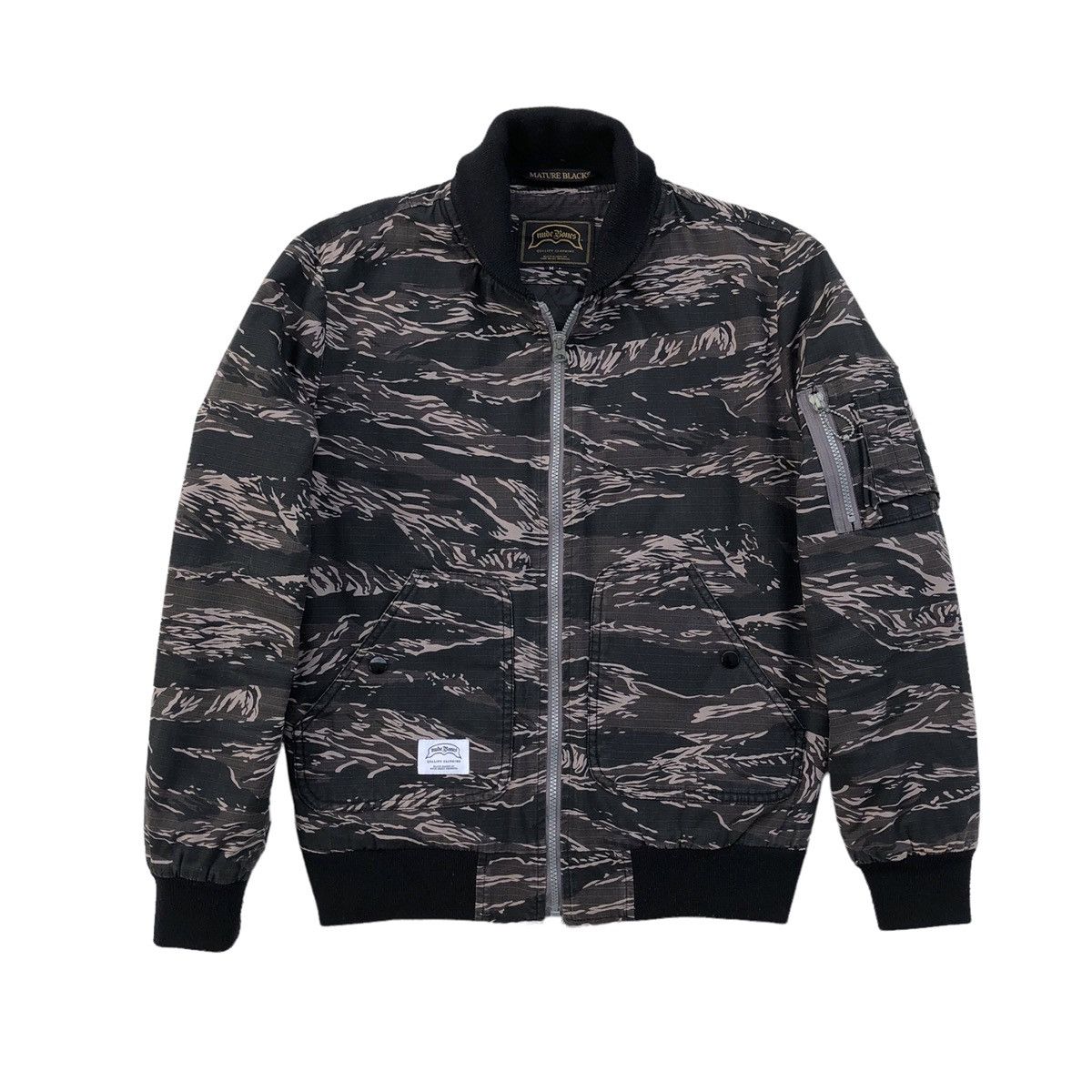 Japanese Brand Nude Bones Mature Blacks Camouflage Bomber Jacket Size US M / EU 48-50 / 2 - 7 Thumbnail
