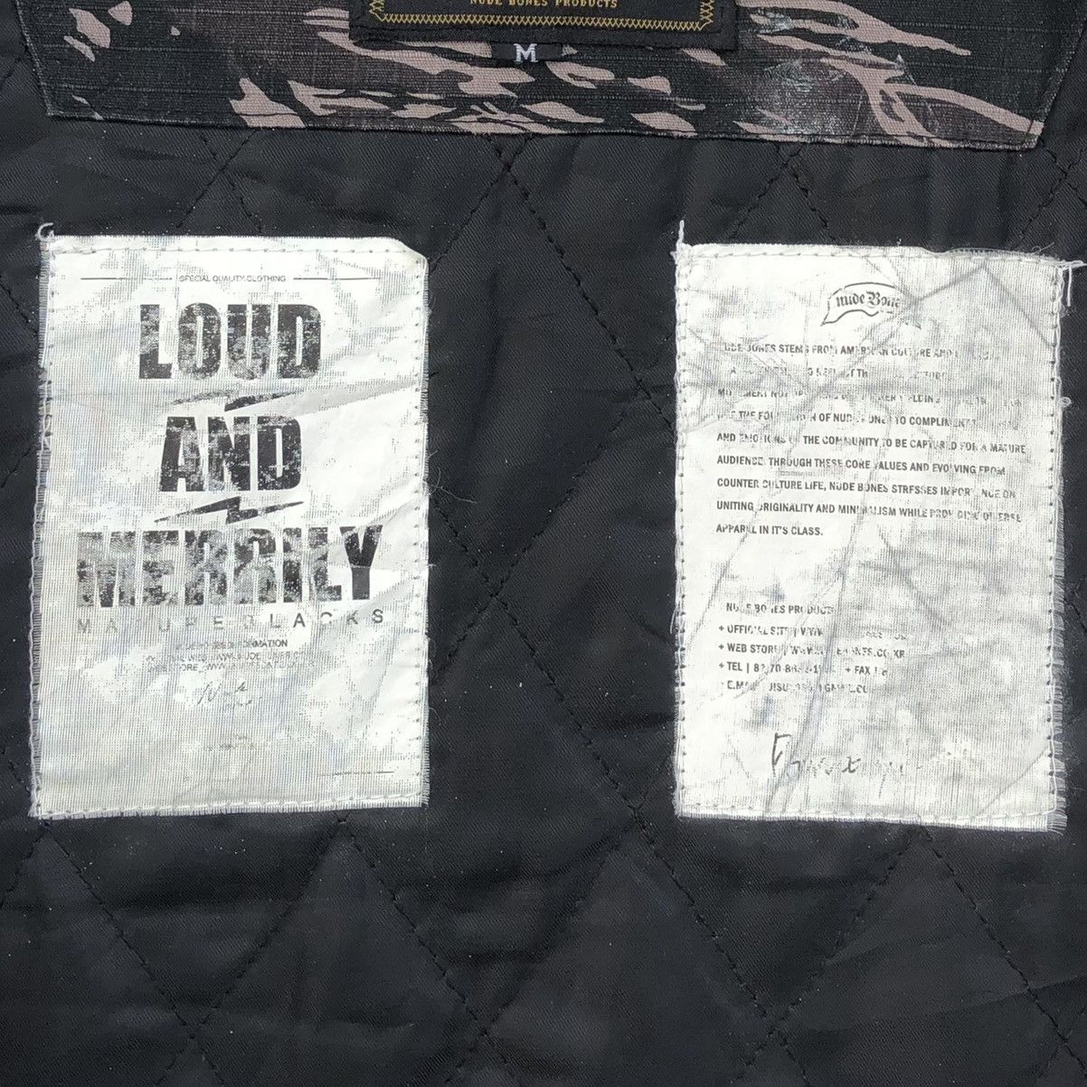 Japanese Brand Nude Bones Mature Blacks Camouflage Bomber Jacket Size US M / EU 48-50 / 2 - 16 Thumbnail