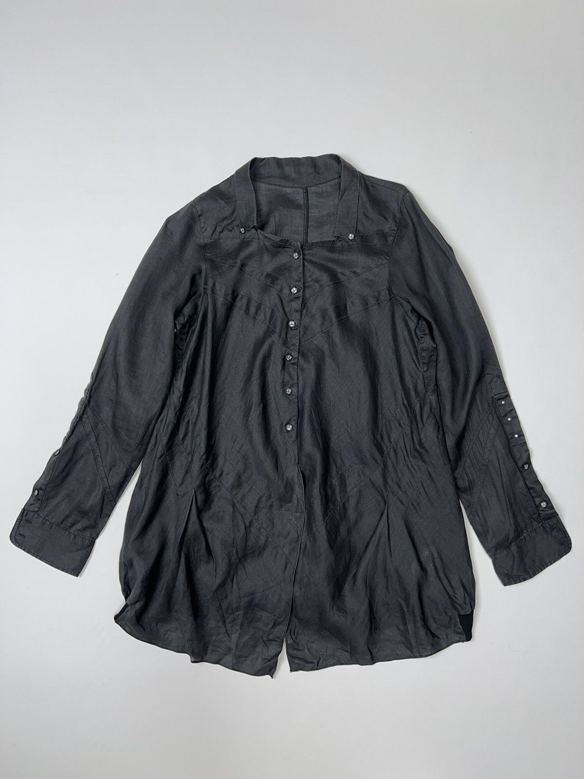 Marithe + Francois Girbaud Marithe Francois Girbaud Ramie Shirt Oversized Avantgarde Size L / US 10 / IT 46 - 4 Thumbnail