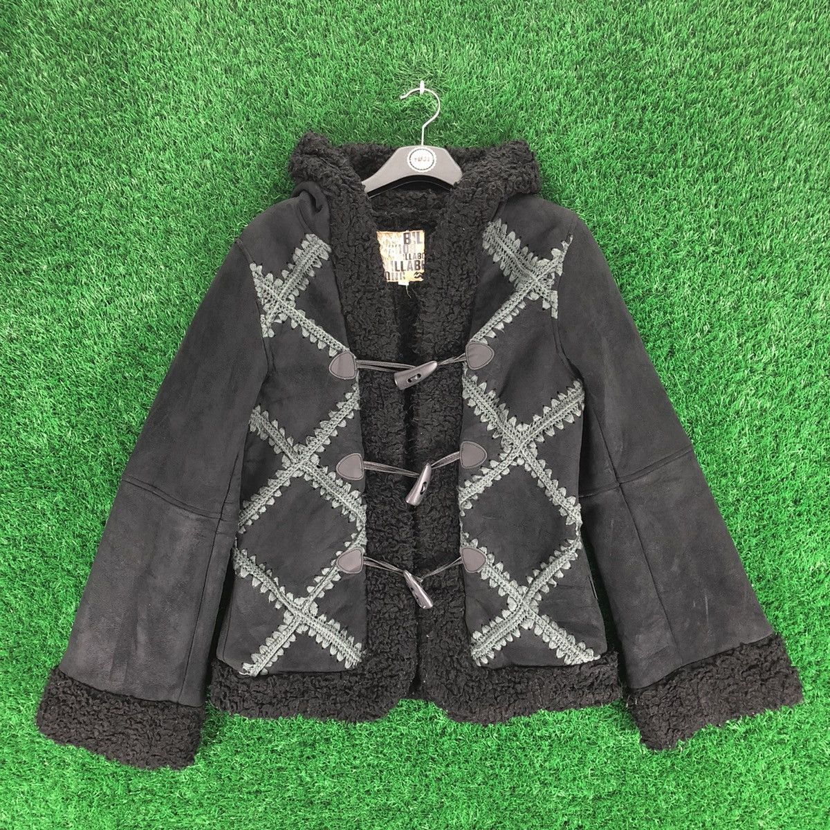 Vintage 80's Billabong Duffle Jacket Hoodie Sherpa Lining