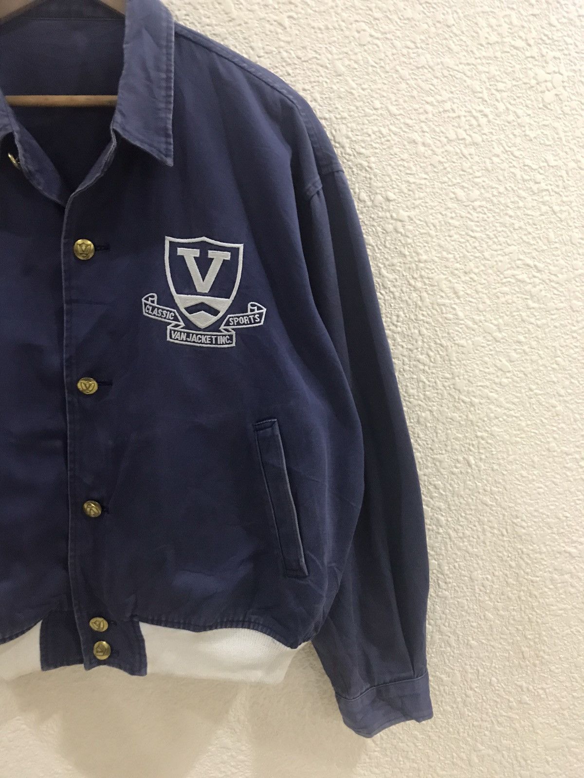 Japanese Brand VAN jac bomber/varsity embroidered logo nice jacket Size US L / EU 52-54 / 3 - 4 Thumbnail