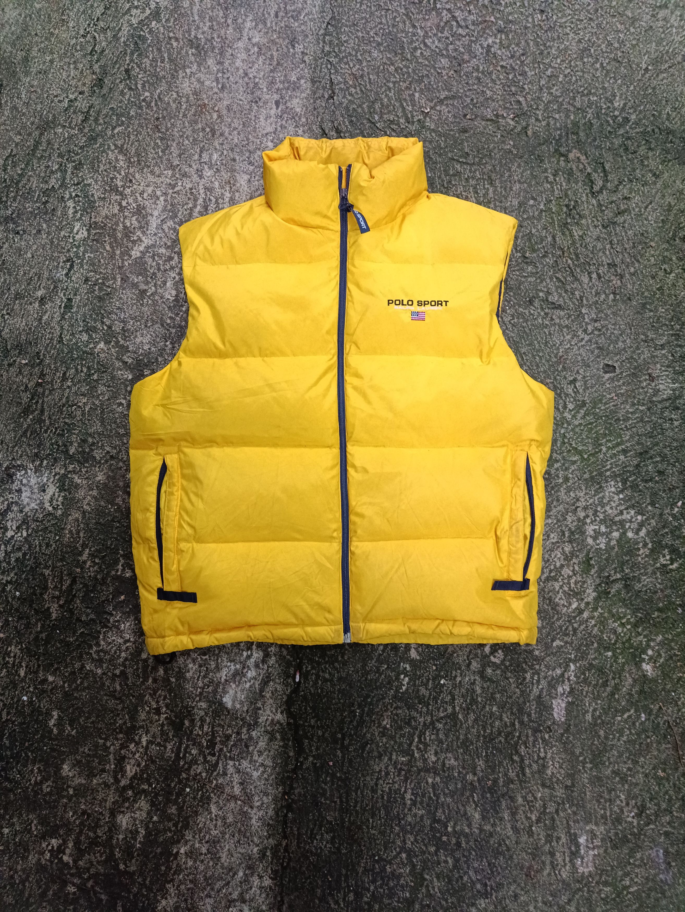image of Lo Life x Polo Ralph Lauren Polo Sport Vests in Yellow, Men's (Size Large)