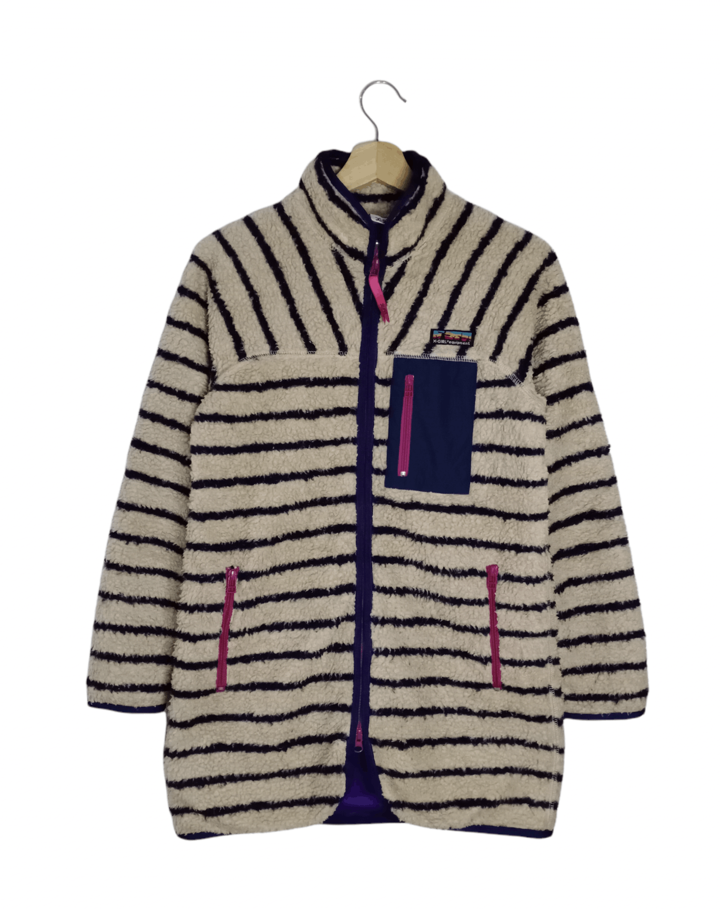 Japanese Brand X-GIRL Equipment Fleece Zipper Women Jacket Size S / US 4 / IT 40 - 1 Thumbnail