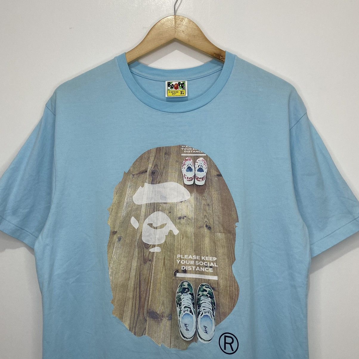 Bape Social Distancing Tee Size US XL / EU 56 / 4 - 3 Thumbnail