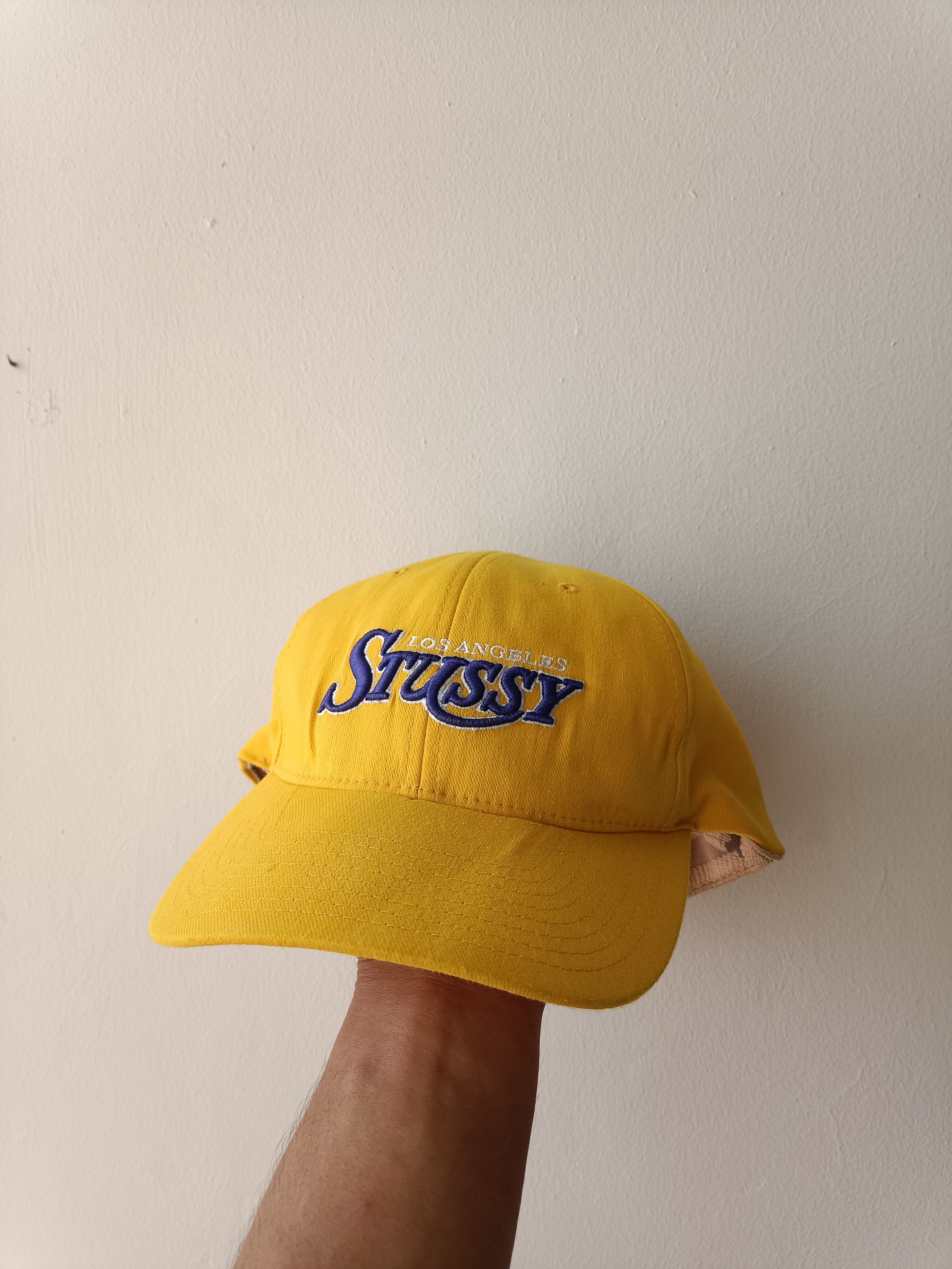 image of Hat x Stussy Los Angeles Flexfit in Yellow, Men's (Size 30)