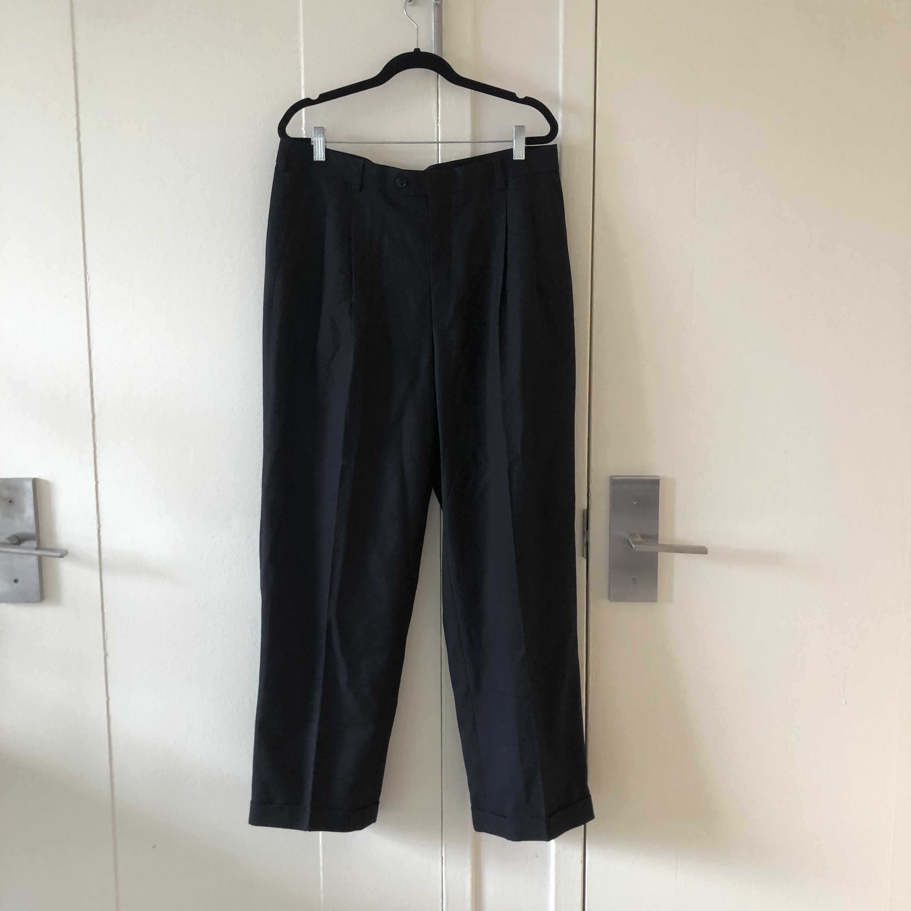 image of Pierre Balmain Trousers in Black, Men's (Size 34)