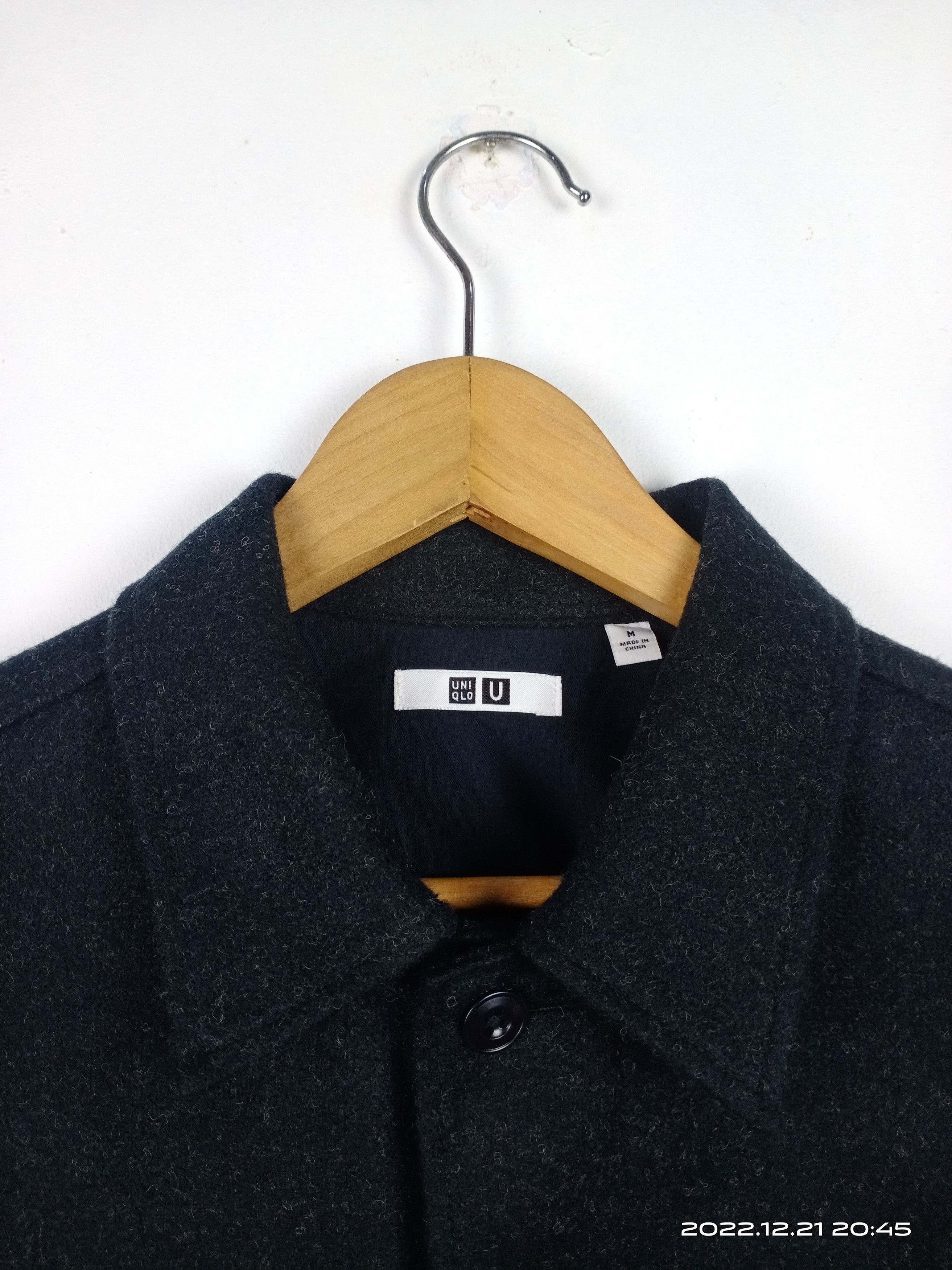 Flannel × Japanese Brand × Uniqlo 💥RARE💥Plain Uniqlo Double Pocket Wool Shirt Jacket Size US M / EU 48-50 / 2 - 5 Thumbnail