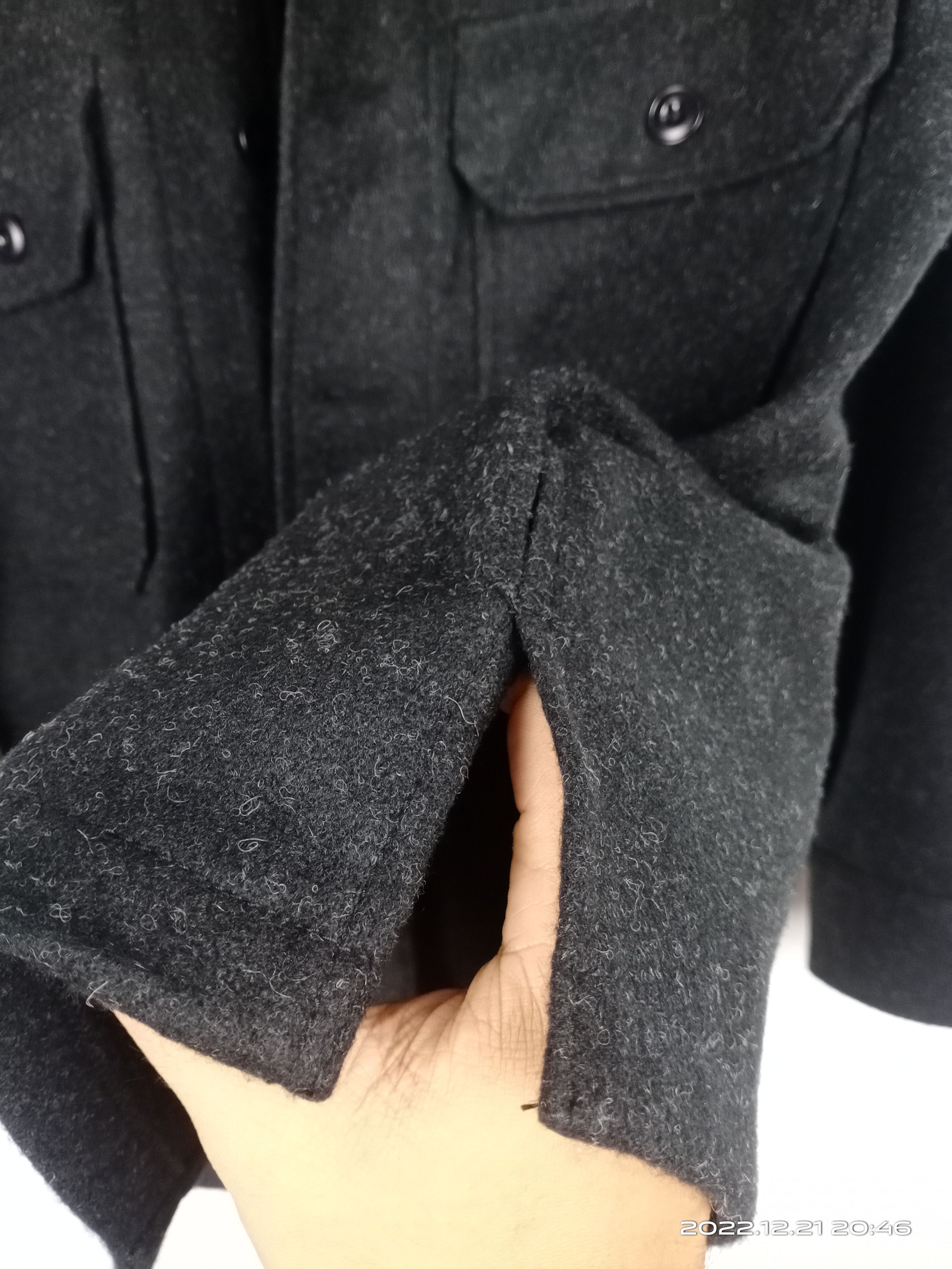 Flannel × Japanese Brand × Uniqlo 💥RARE💥Plain Uniqlo Double Pocket Wool Shirt Jacket Size US M / EU 48-50 / 2 - 9 Thumbnail