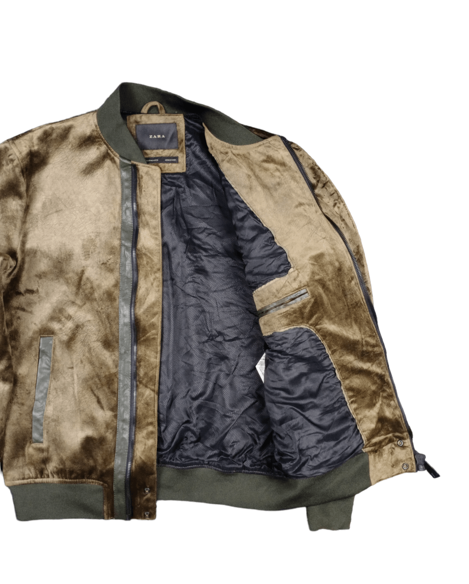 Designer × Zara 💥RARE💥Zara Velvet Bomber Style Jacket Size US M / EU 48-50 / 2 - 4 Thumbnail