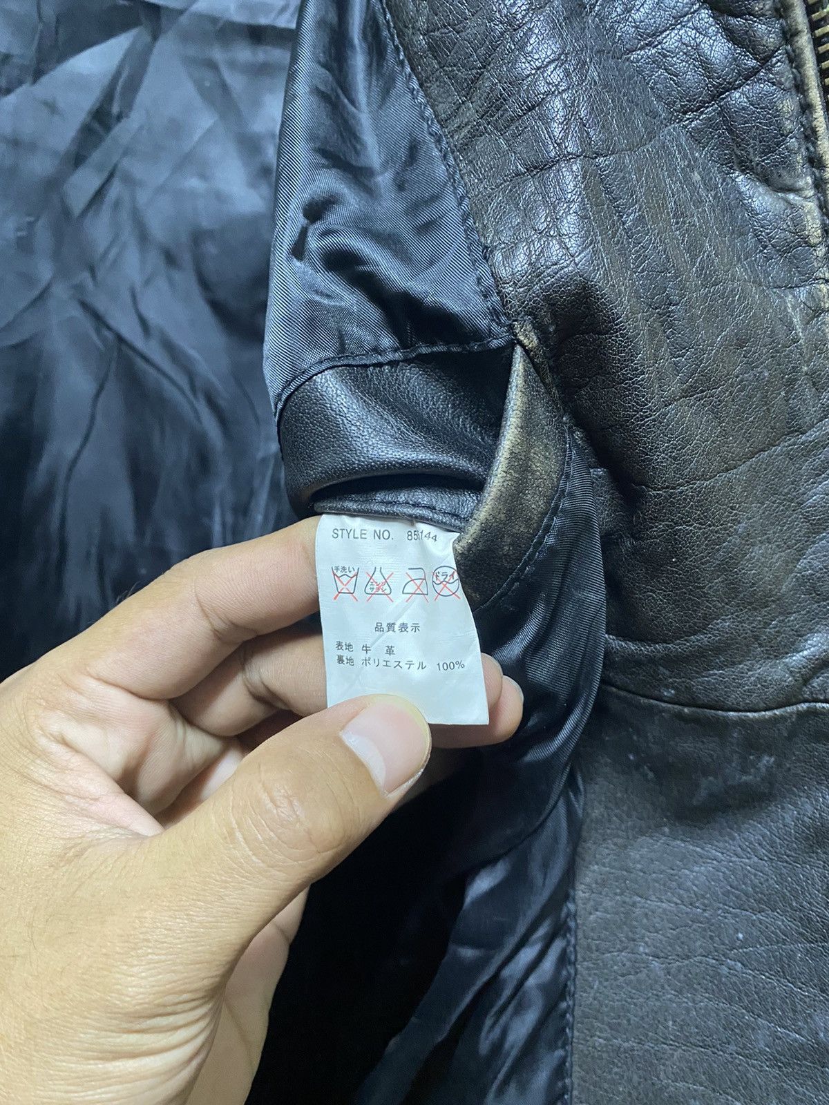 Leather × Vintage Vintage Japanese Retro Black Leather Jacket Size US M / EU 48-50 / 2 - 4 Thumbnail