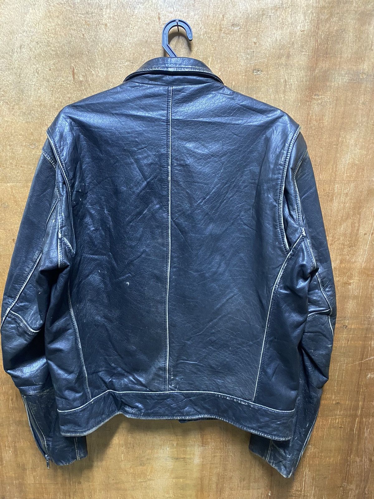 Leather × Vintage Vintage Japanese Retro Black Leather Jacket Size US M / EU 48-50 / 2 - 5 Thumbnail