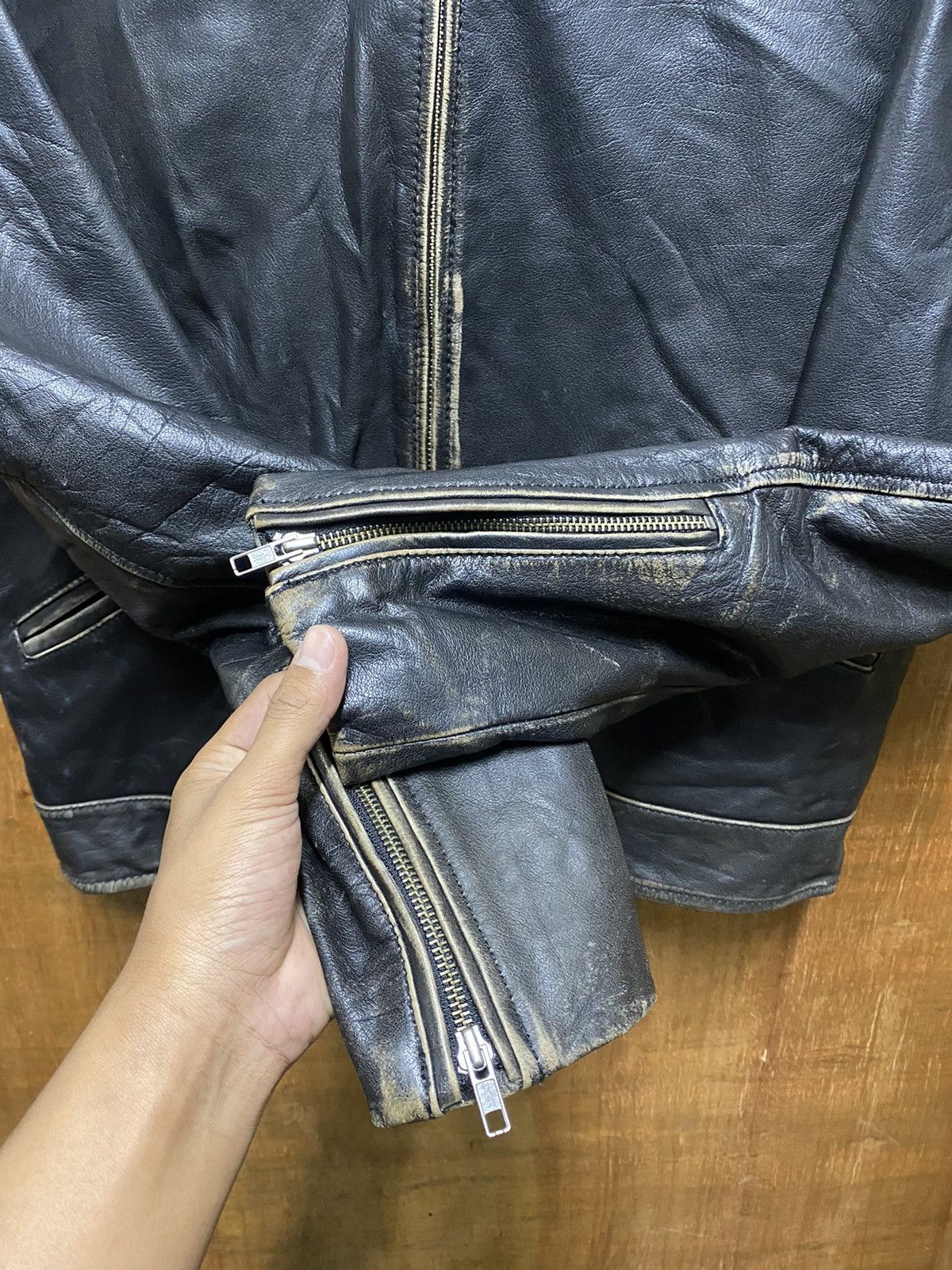 Leather × Vintage Vintage Japanese Retro Black Leather Jacket Size US M / EU 48-50 / 2 - 3 Thumbnail