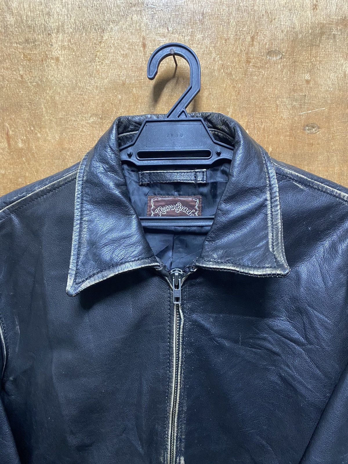 Leather × Vintage Vintage Japanese Retro Black Leather Jacket Size US M / EU 48-50 / 2 - 2 Thumbnail