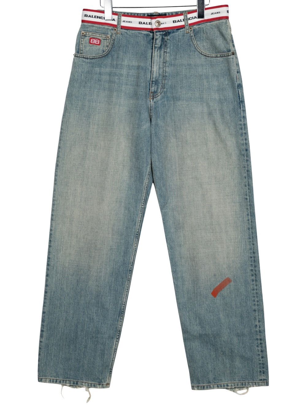 Balenciaga 🔥$1.4K VALUE🔥Balenciaga Logo Waistband Distressed Jeans Size US 30 / EU 46 - 10 Thumbnail