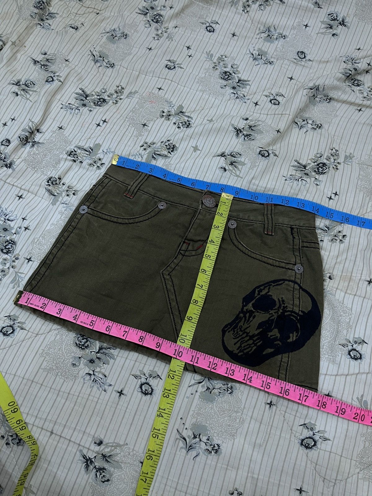 Japanese Brand (Oooo). SWORDFISH EMBROIDERY SKULL SKIRTS Size 28" / US 6 / IT 42 - 11 Thumbnail