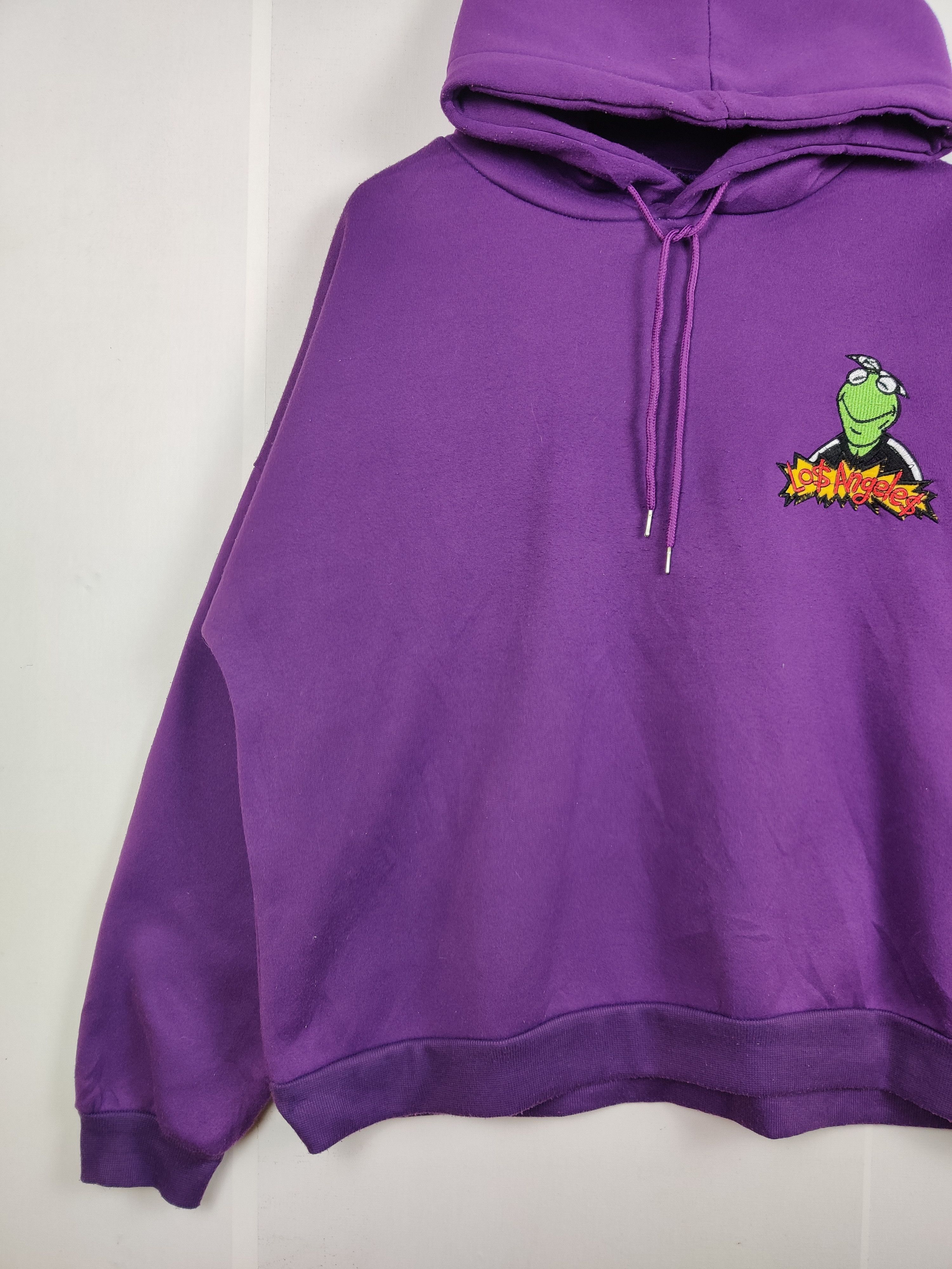 Vintage Vintage Los Angeles Embroidery Spellout Hoodie Pullover Size US XXL / EU 58 / 5 - 7 Thumbnail