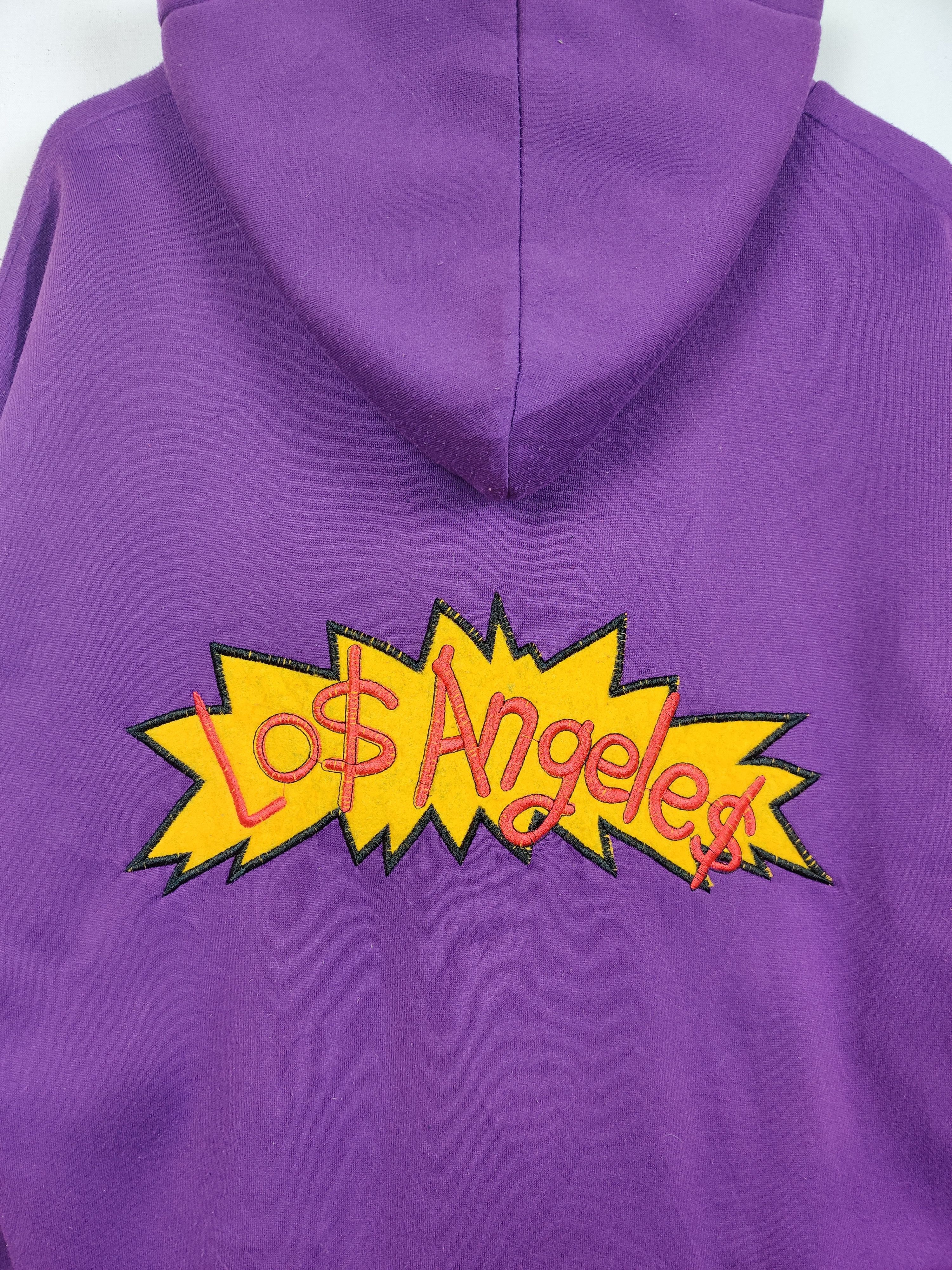 Vintage Vintage Los Angeles Embroidery Spellout Hoodie Pullover Size US XXL / EU 58 / 5 - 3 Thumbnail