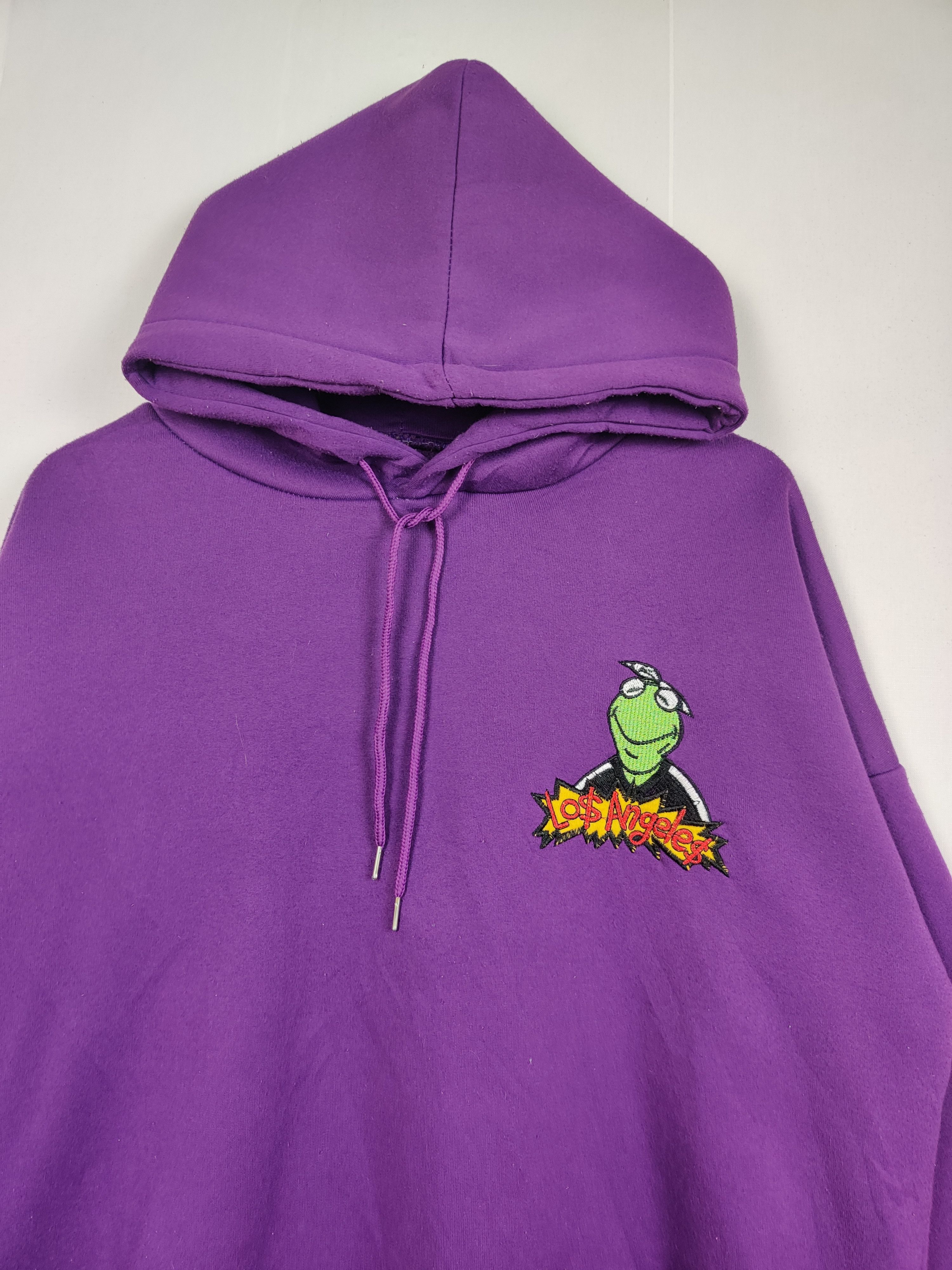 Vintage Vintage Los Angeles Embroidery Spellout Hoodie Pullover Size US XXL / EU 58 / 5 - 6 Thumbnail
