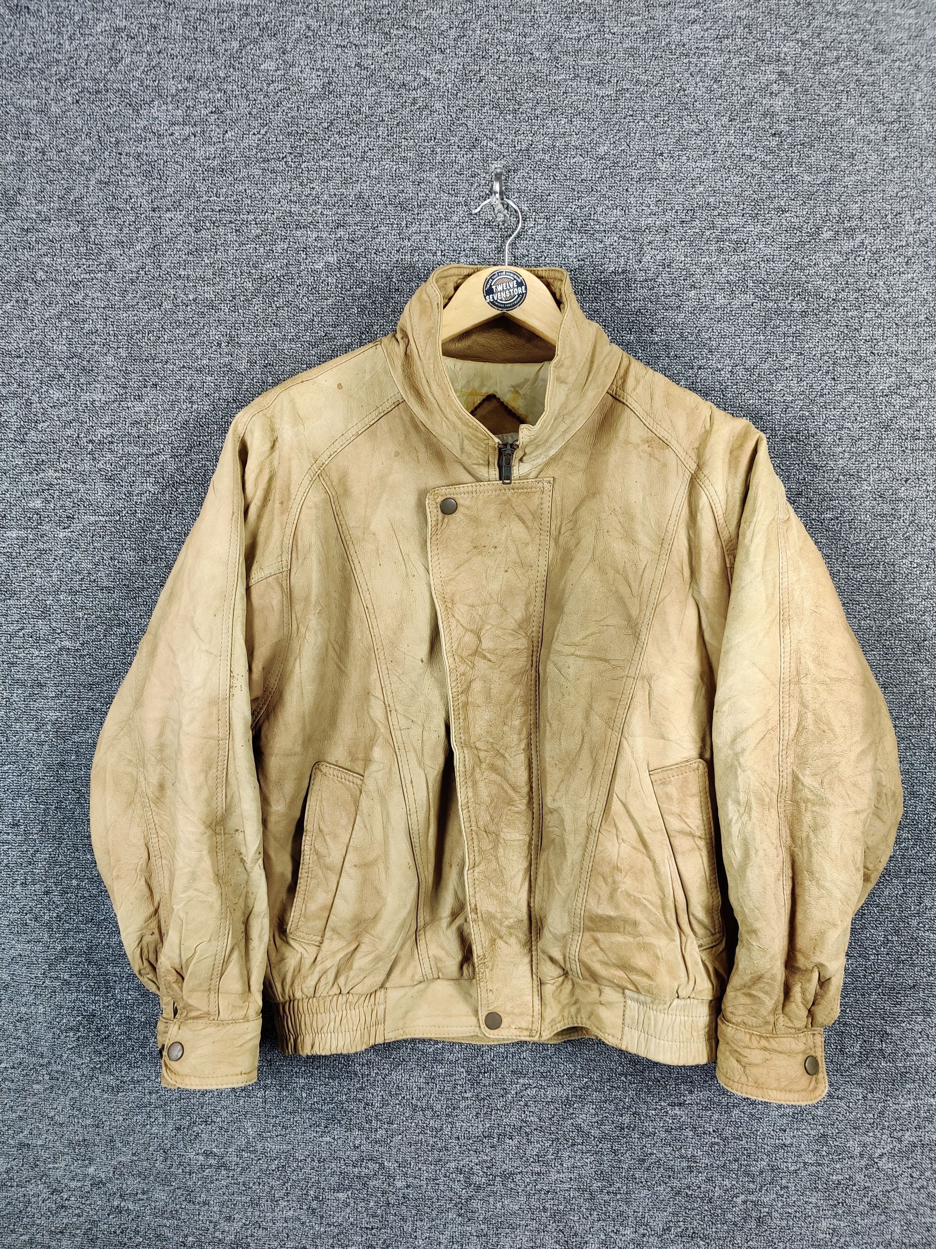 Genuine Leather Vintage Beau Brem Leather Bomber Jacket Size US M / EU 48-50 / 2 - 1 Thumbnail