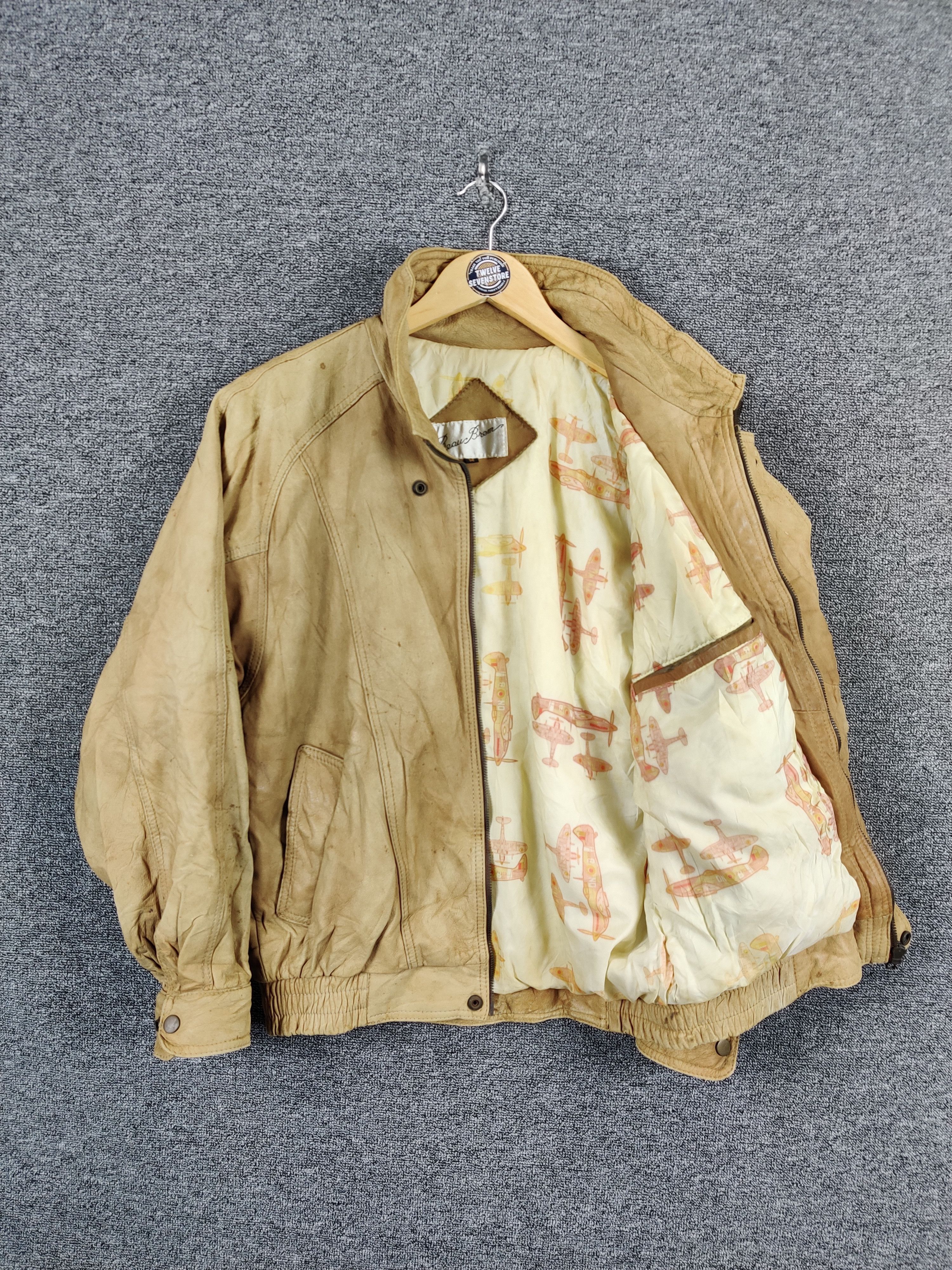 Genuine Leather Vintage Beau Brem Leather Bomber Jacket Size US M / EU 48-50 / 2 - 6 Thumbnail