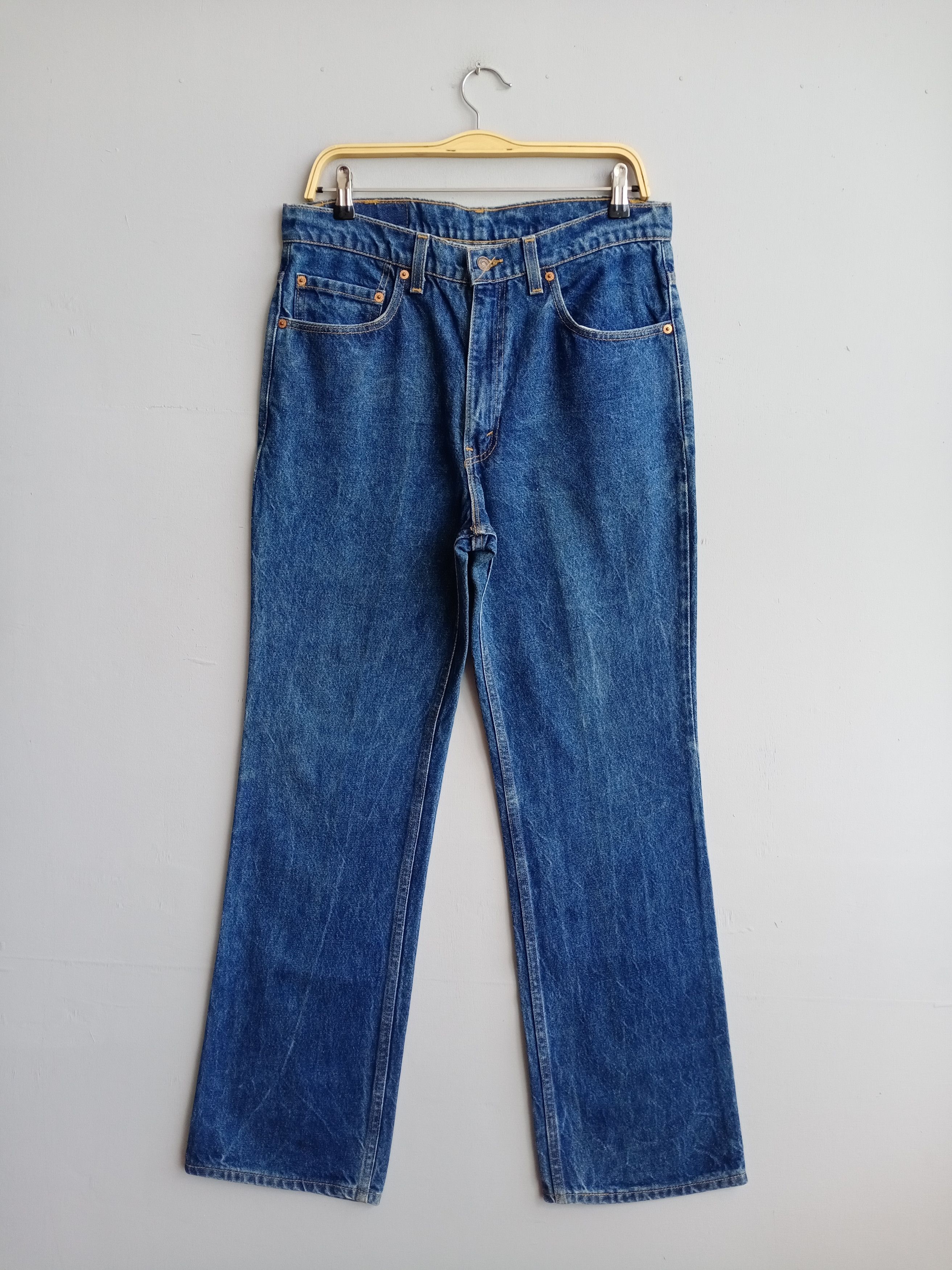image of Levis 517 Indigo Blue Flared Boot Cut Jeans, Men's (Size 33)