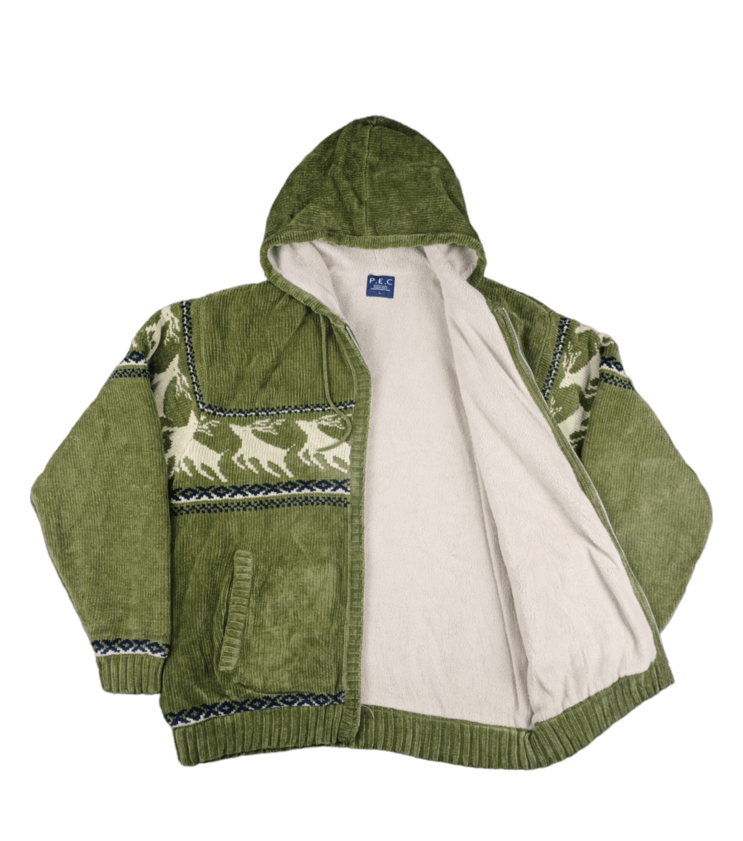 Japanese Brand × Vintage Vintage P.E.C Animal Printed Fleece Hoodie Jacket Size US L / EU 52-54 / 3 - 5 Thumbnail