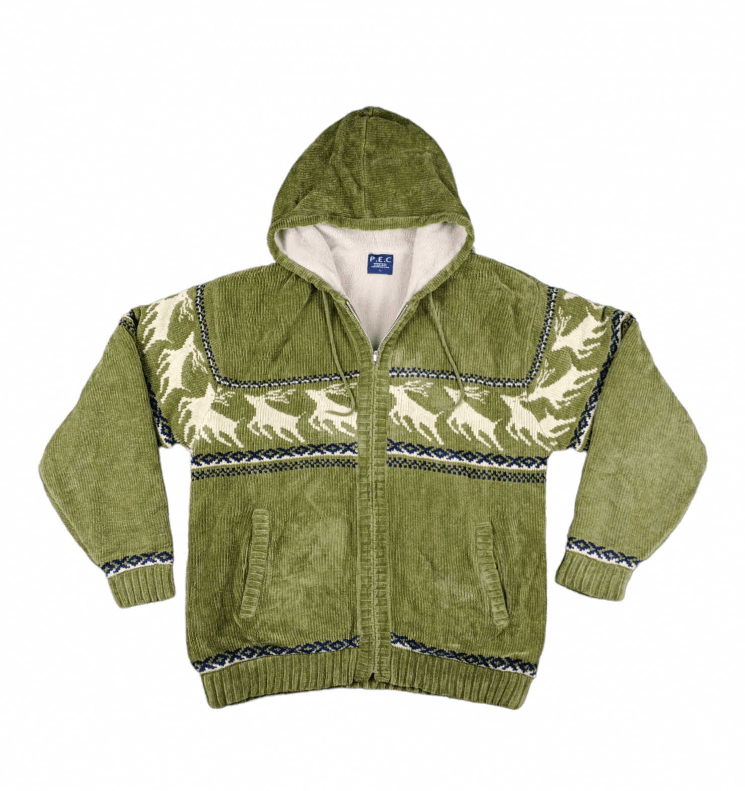 Japanese Brand × Vintage Vintage P.E.C Animal Printed Fleece Hoodie Jacket Size US L / EU 52-54 / 3 - 1 Thumbnail