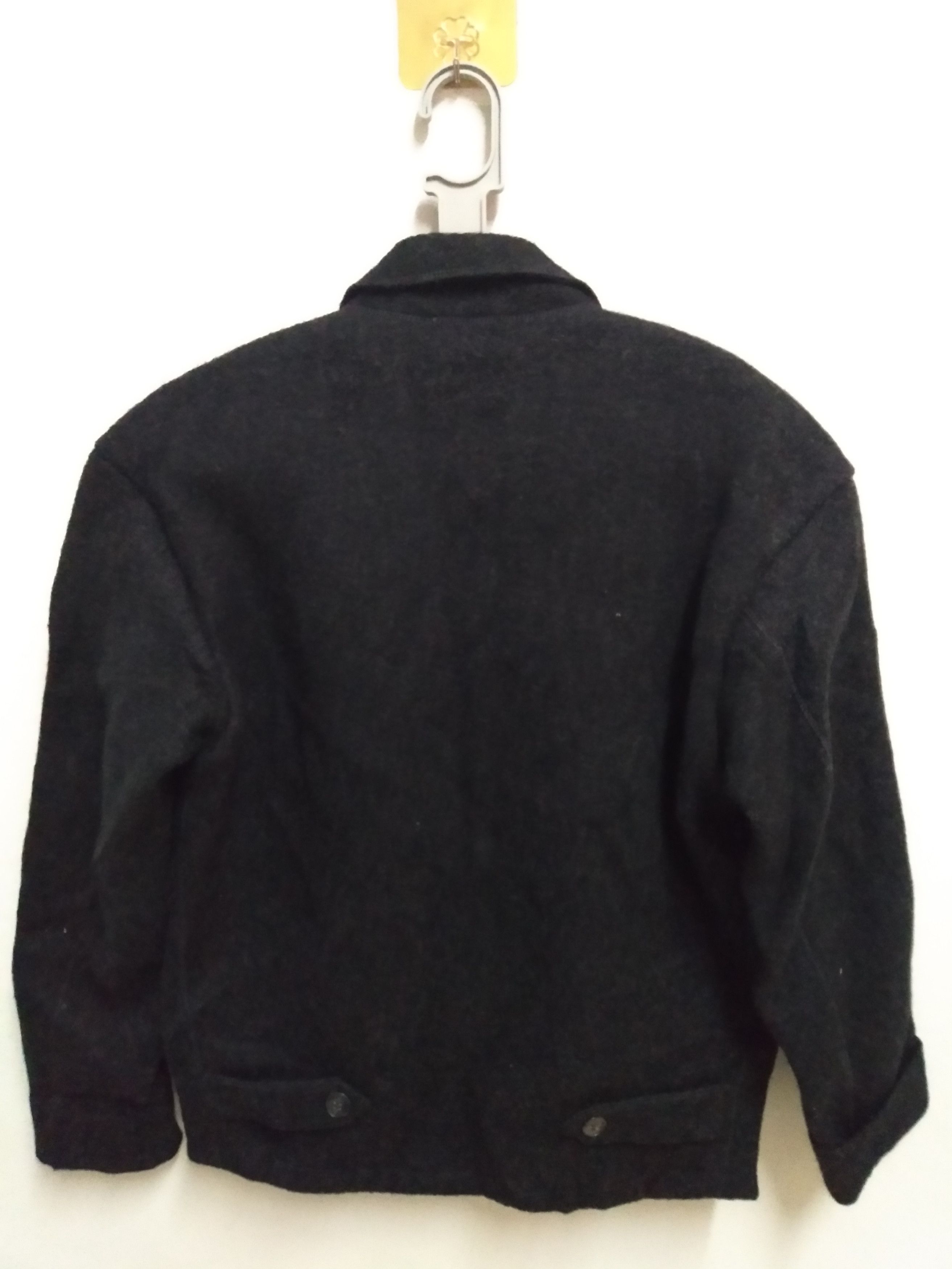Vintage Agnes B. Black Wool Zipper Jacket Made in France
