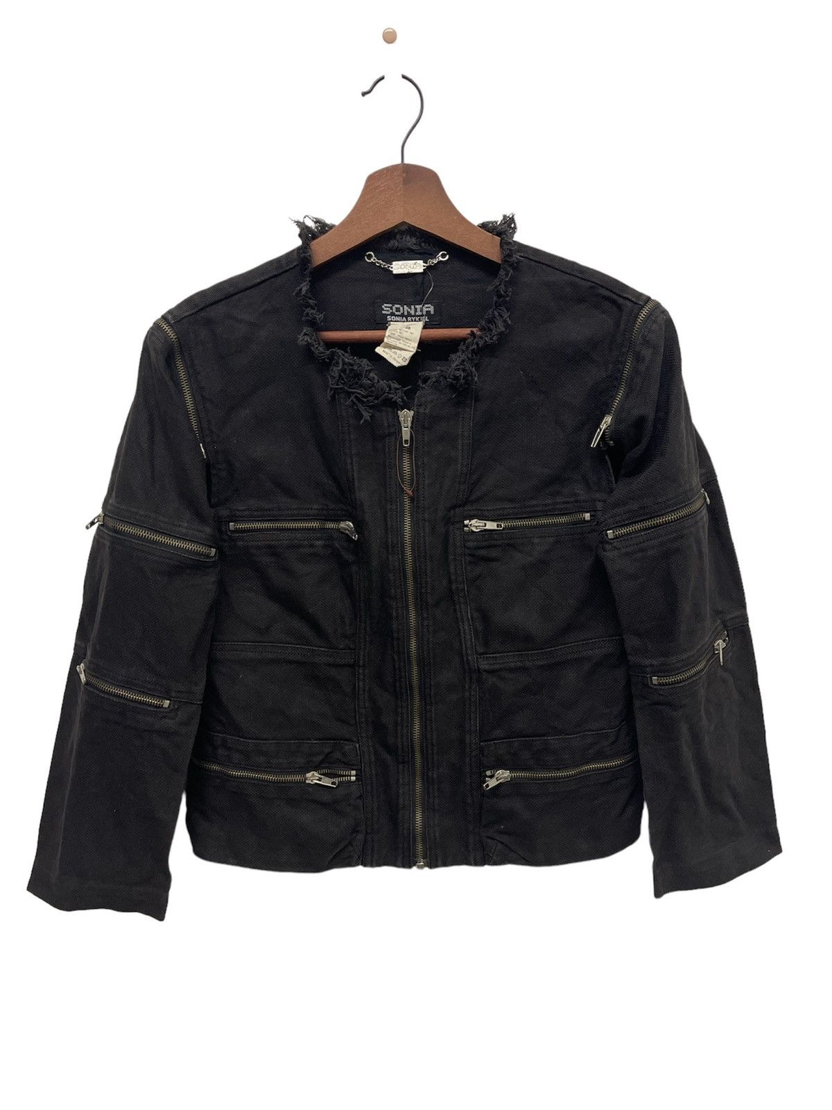 Vintage SONIA RYKIEL Bondage Zipped Jacket