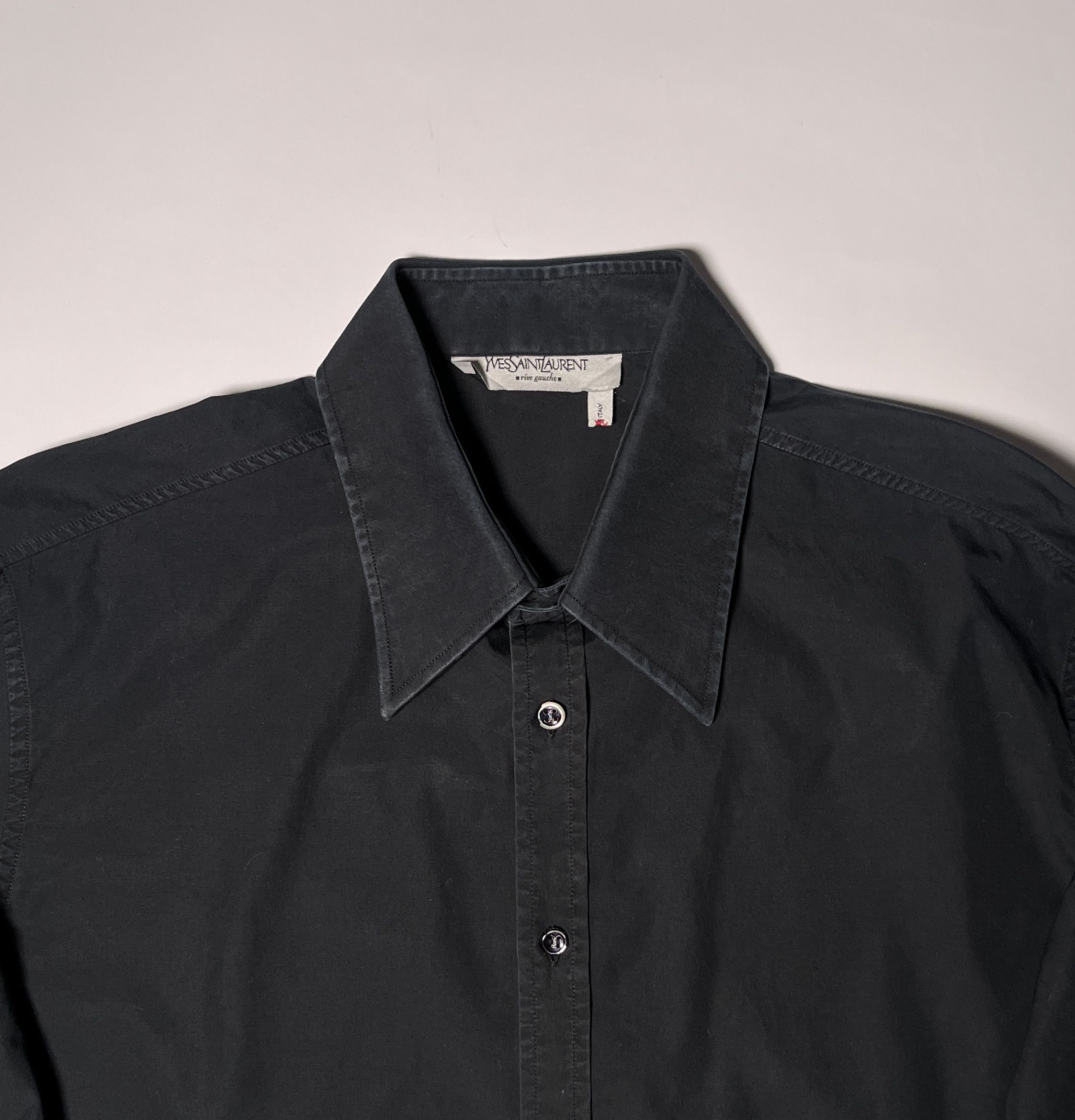Yves Saint Laurent ⚡️QUICK SALE⚡️2006 Yves Saint Laurent Black Shirt Size US L / EU 52-54 / 3 - 3 Thumbnail