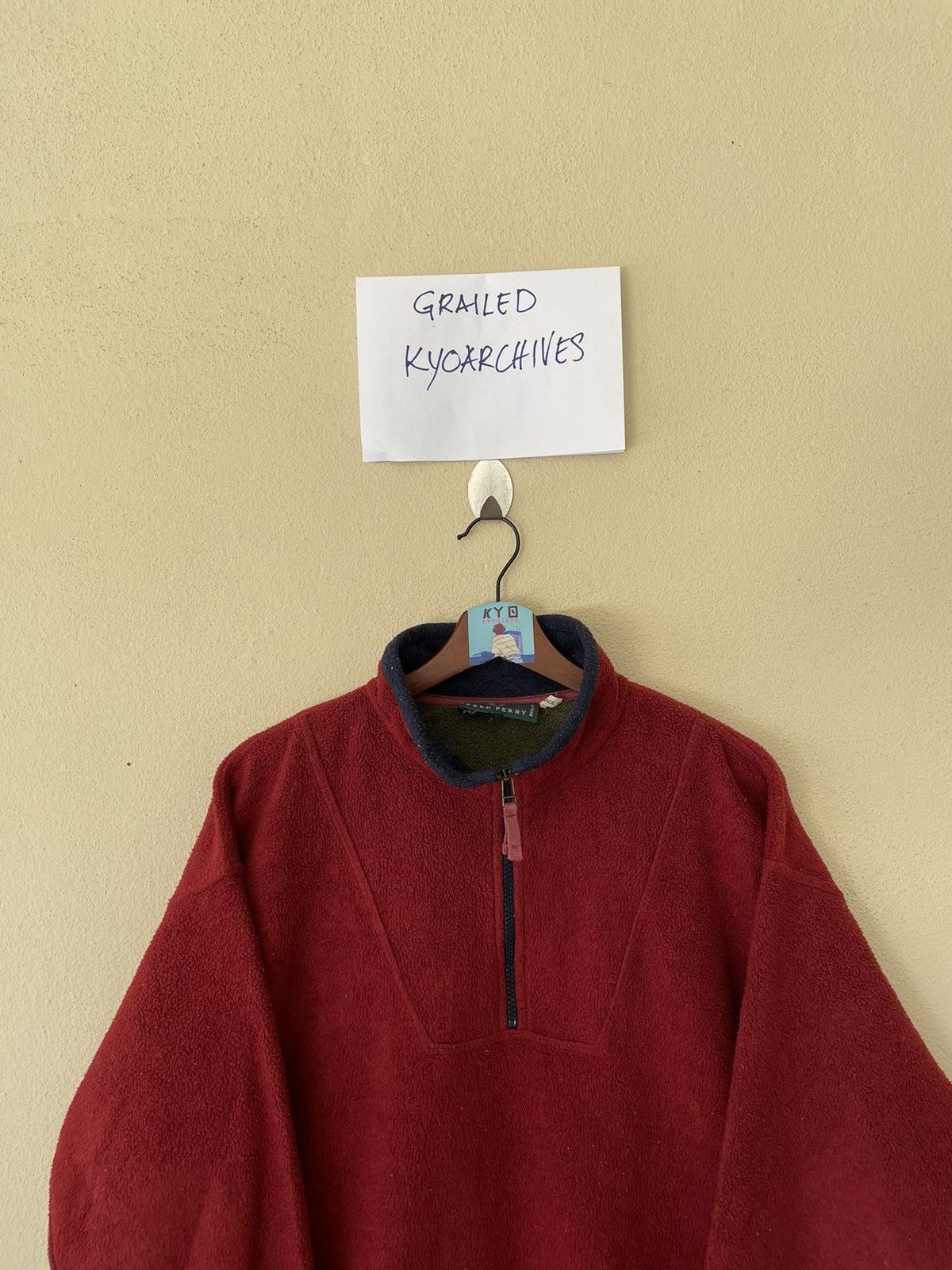 Fred Perry × Vintage VINTAGE FRED PERRY MADE IN ITALY ANORAK FLEECE JACKET Size US M / EU 48-50 / 2 - 6 Thumbnail