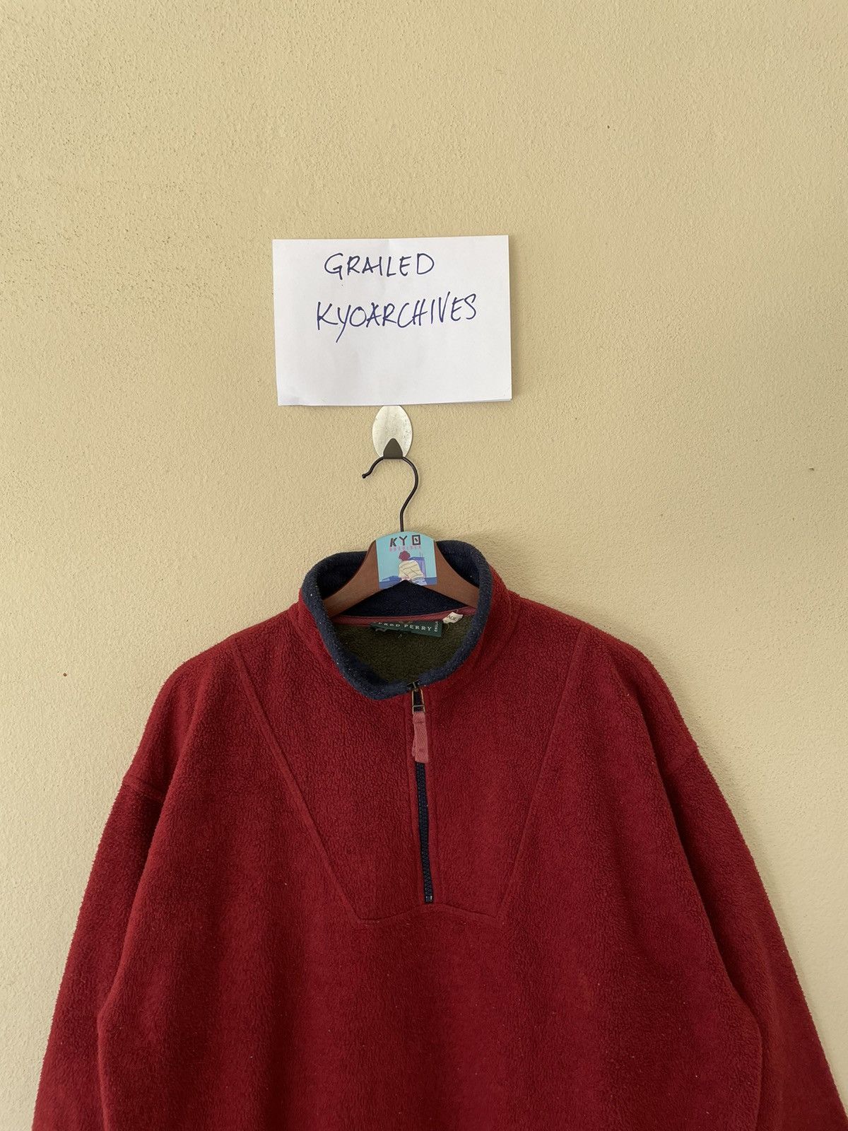 Fred Perry × Vintage VINTAGE FRED PERRY MADE IN ITALY ANORAK FLEECE JACKET Size US M / EU 48-50 / 2 - 5 Thumbnail