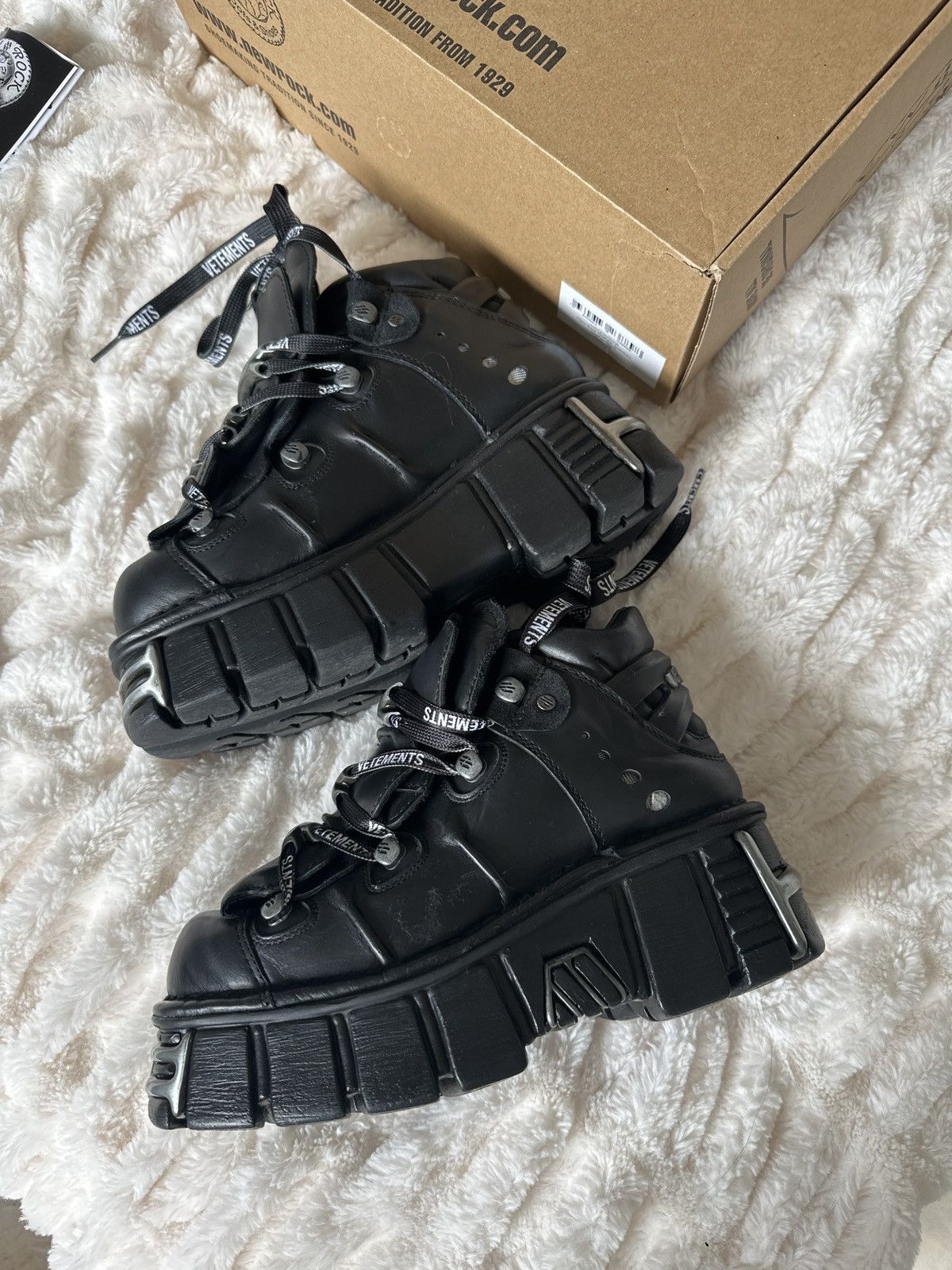 New Rock × Vetements Vetements x New Rock Leather Chunky Sneakers Size US 8.5 / IT 38.5 - 5 Thumbnail